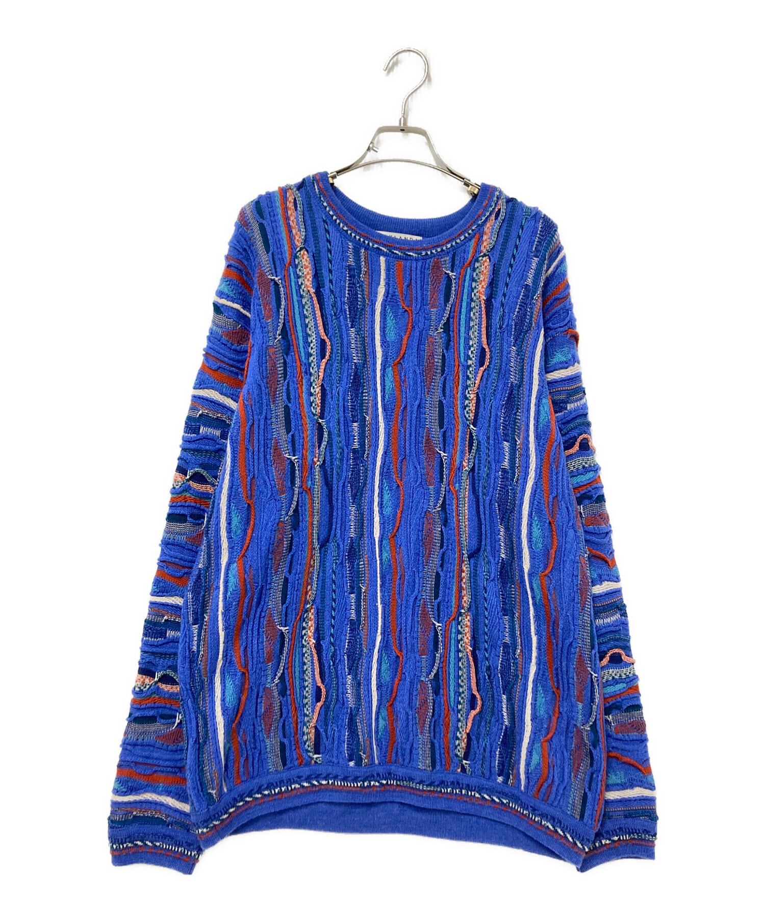 AKLANDA アクランダ 3Dニット カーディガン S 古着 ヴィンテージ 中古・古着通販】AKLANDA (アクランダ) 3Dニット ネイビー サイズ: L