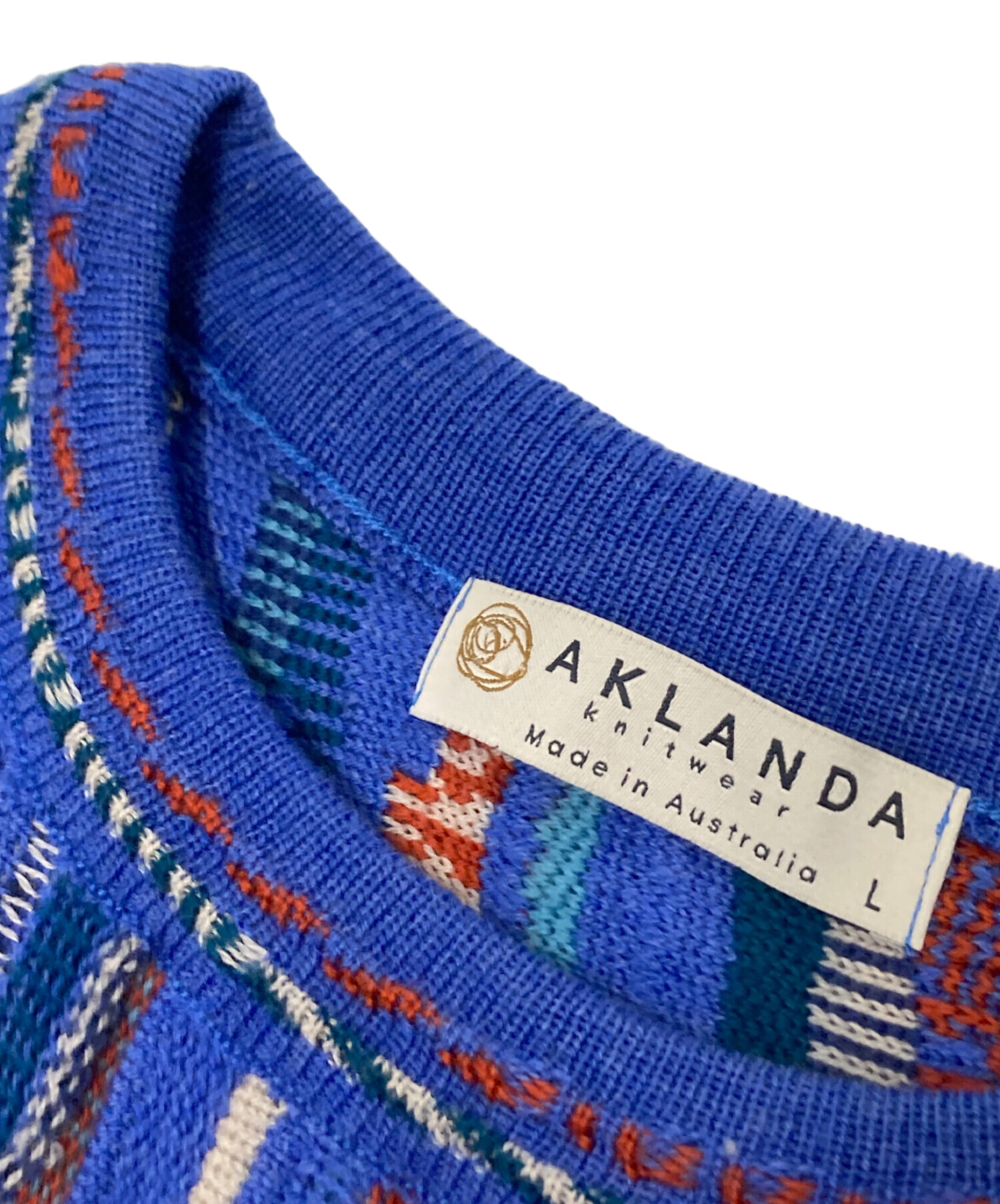 中古・古着通販】AKLANDA (アクランダ) 3Dニット ネイビー サイズ: L