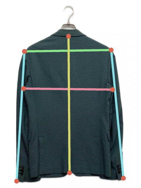 中古・古着通販】PRADA (プラダ) シアサッカー2Bジャケット ブルー 中古・古着通販】PRADA (プラダ) シアサッカー2Bジャケット ブルー
