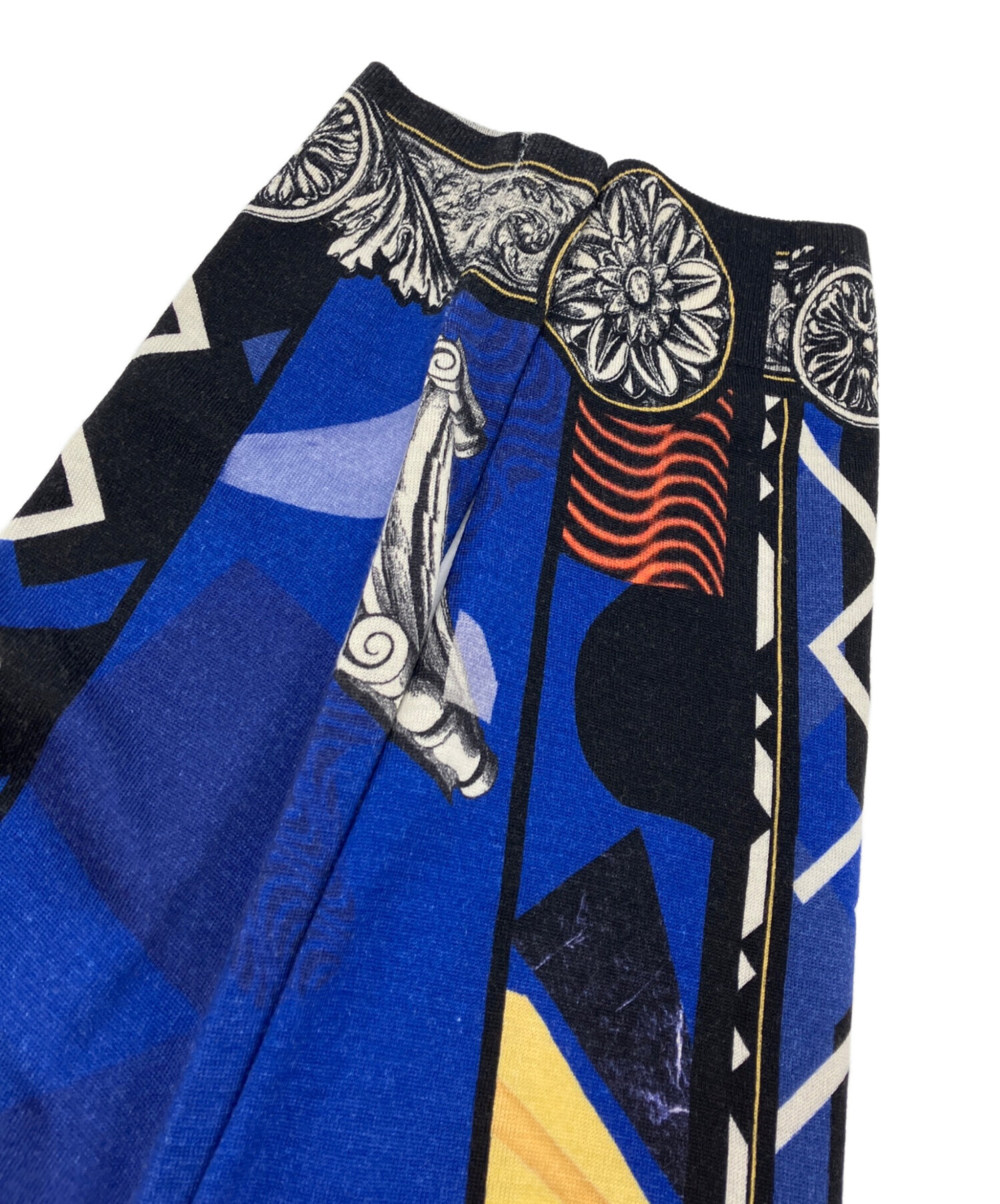 中古・古着通販】VERSACE (ヴェルサーチェ) 総柄ニット ブルー サイズ