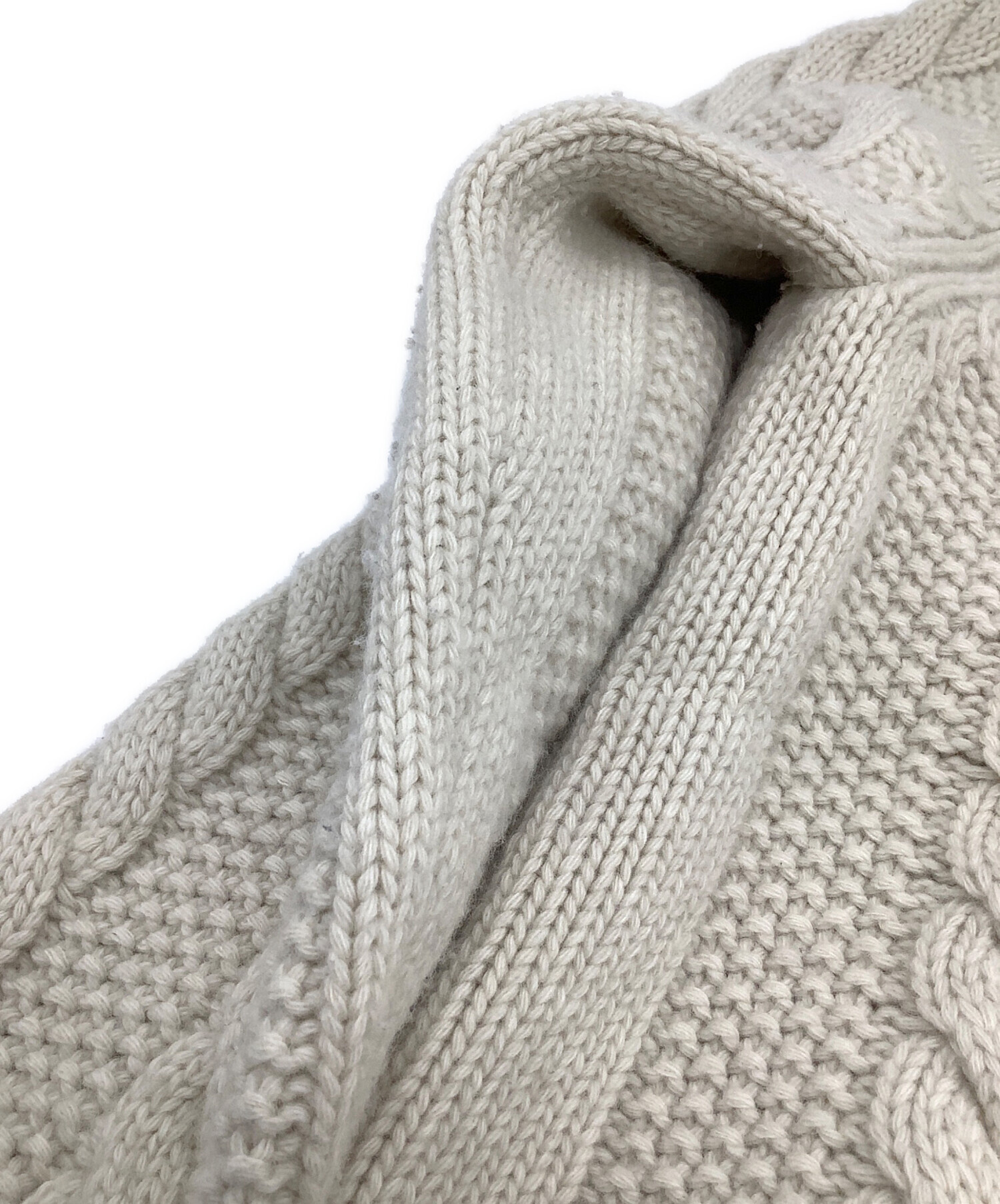 中古・古着通販】MONCLER (モンクレール) レザーパッチ ウールカシミヤ