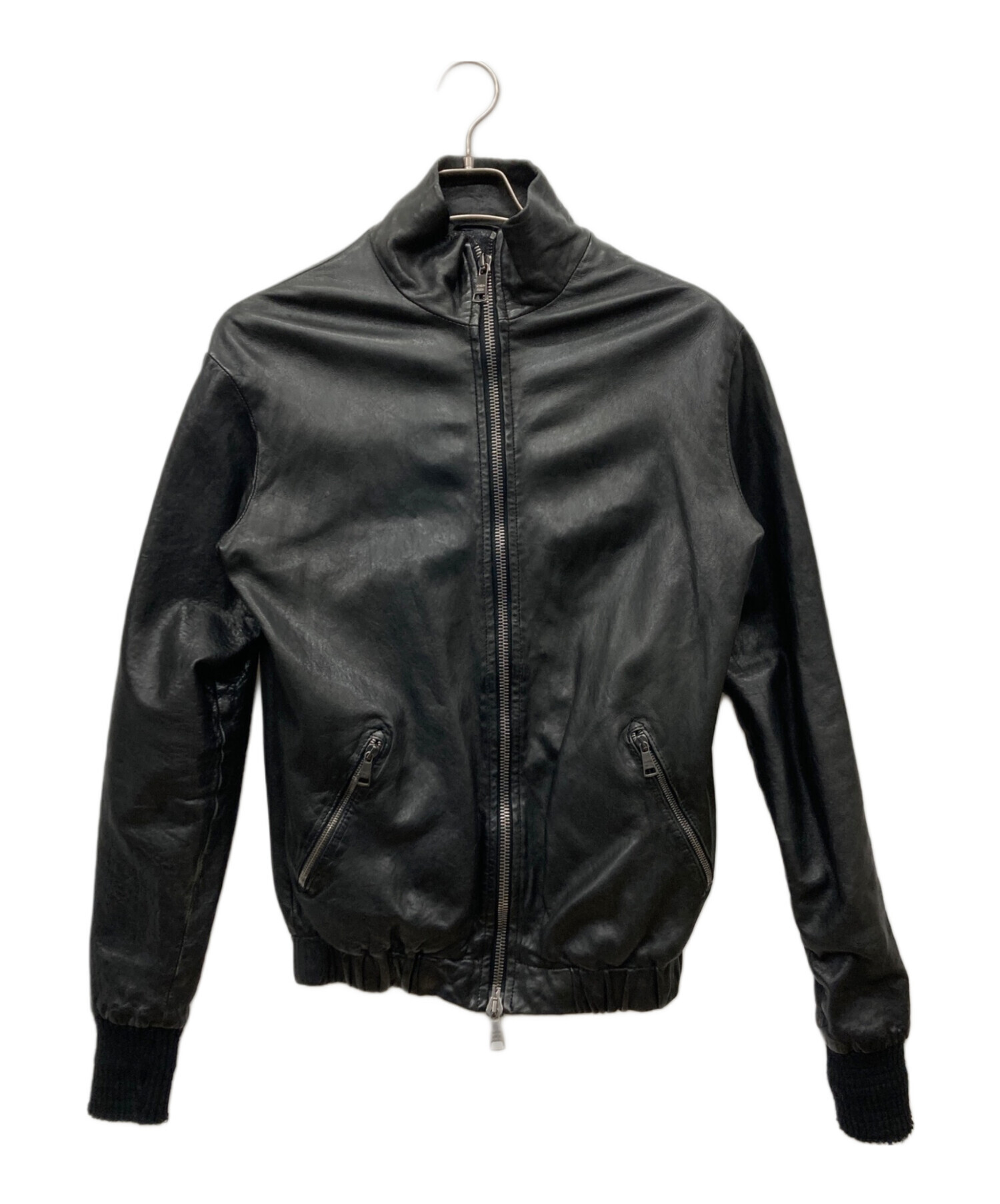 Giorgio Brato ブラックレザーショートジャケット Giorgio Brato ブラックレザーショートジャケット