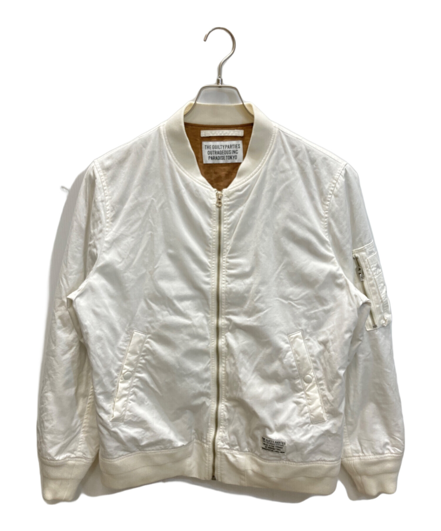 WACKO MARIA MA-1 ジャケット Mサイズ Wacko Maria Men's MA-1 Leopard Panel Flight Jacket in Khaki Wacko