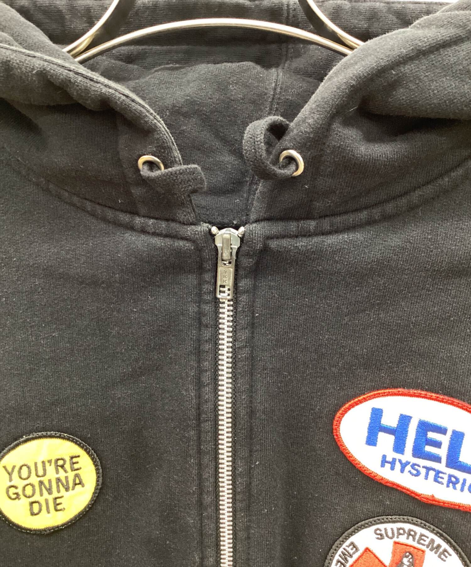 トップス 17awSUPREMEHYSTERICGLAMOUR PATCHESZIP UP 中古・古着通販】SUPREME (シュプリーム) Hysteric Glamour