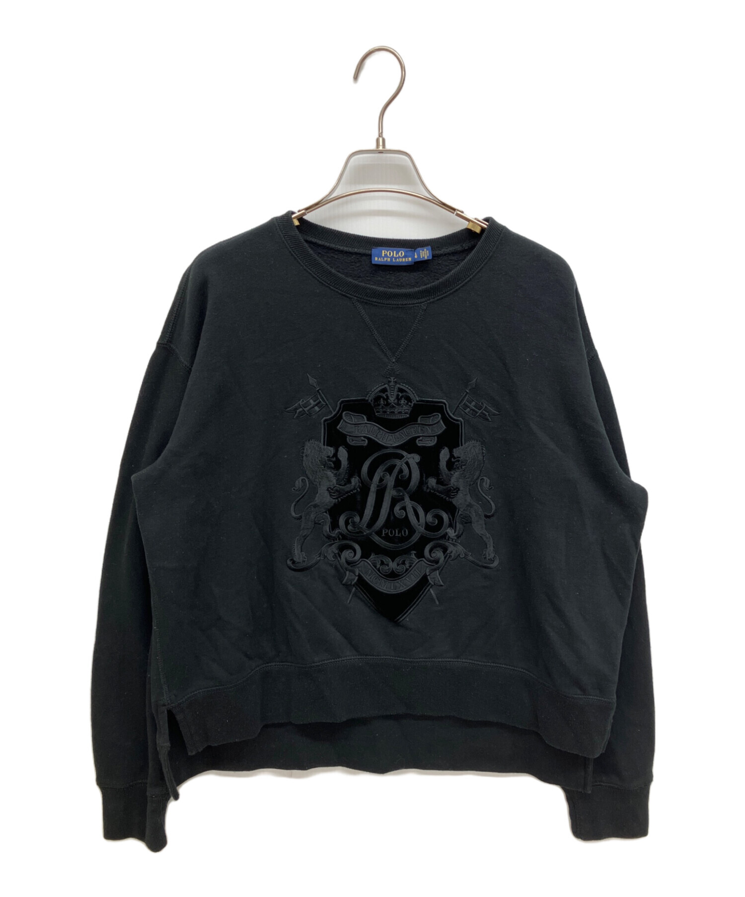 新品 ラルフローレン スウェット 刺繍 ブラック XXS 未使用タグ付 中古・古着通販】POLO RALPH LAUREN (ポロ・ラルフローレン) ライオン