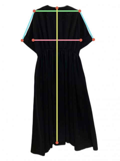 中古・古着通販】foufou (フーフー) Vネックギャザーワンピース