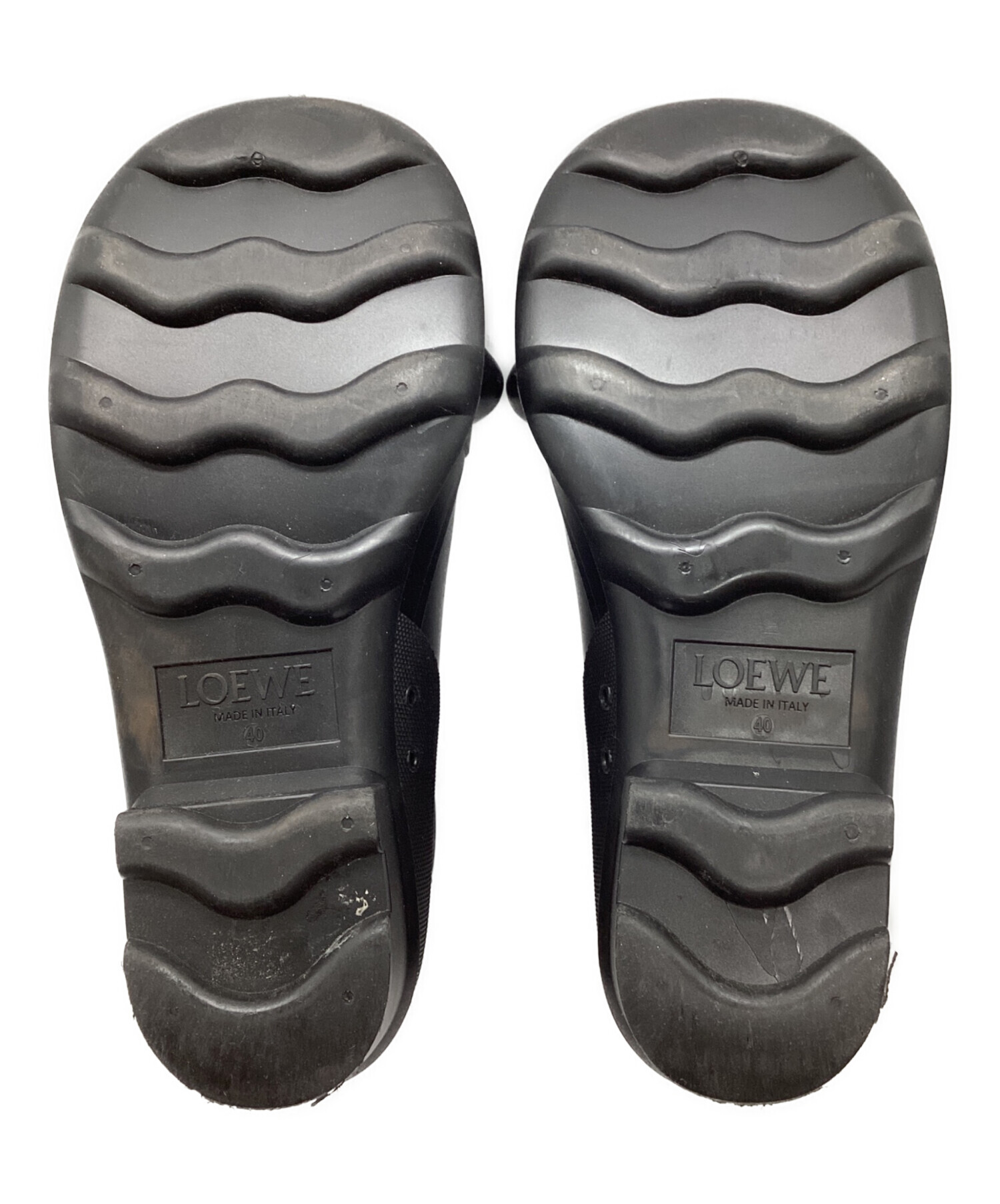 中古・古着通販】LOEWE (ロエベ) ラバーブーツ ブラック サイズ:40