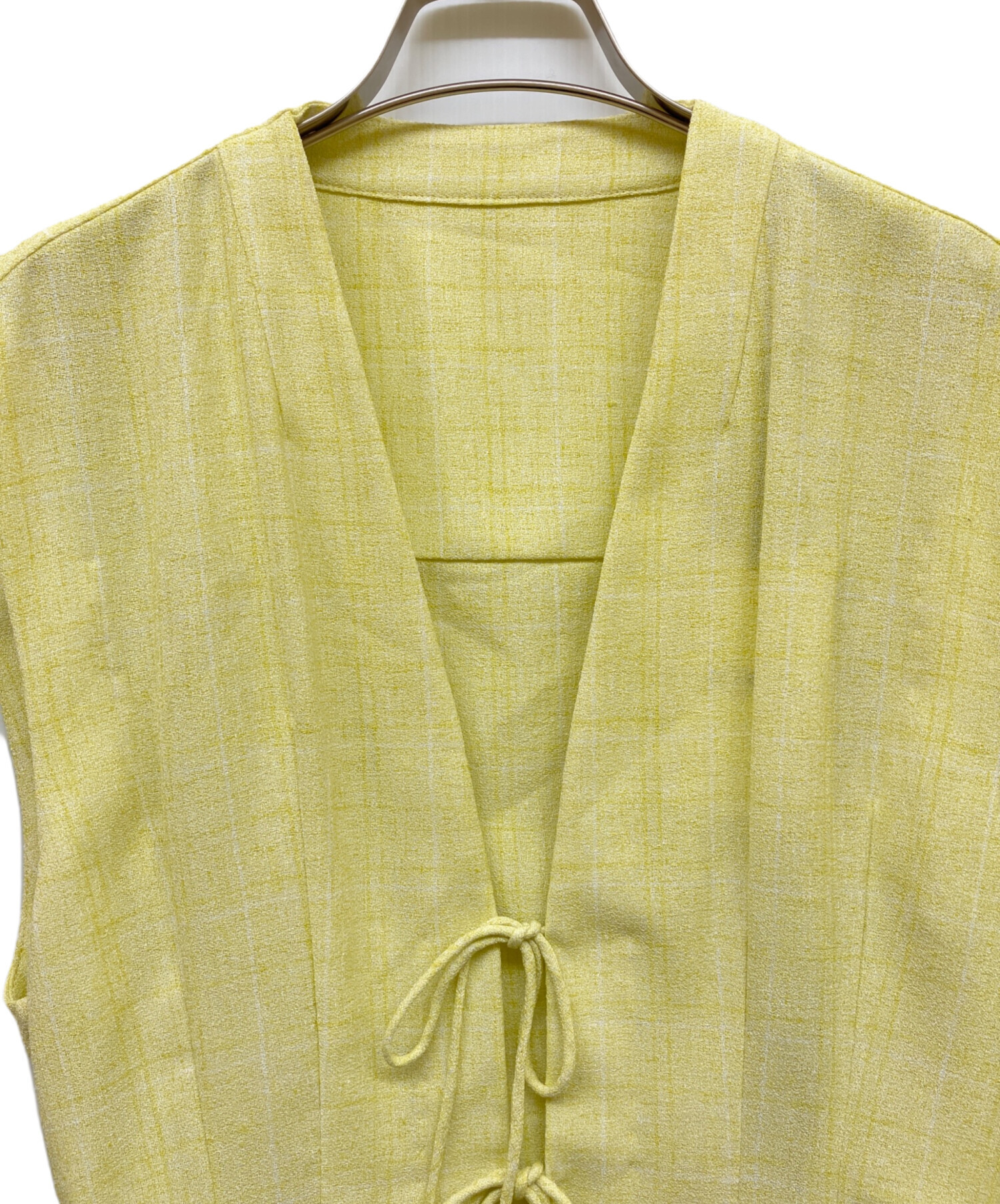 中古・古着通販】Ameri (アメリ) LIGHT TWEED WAIST SHAPE TOP