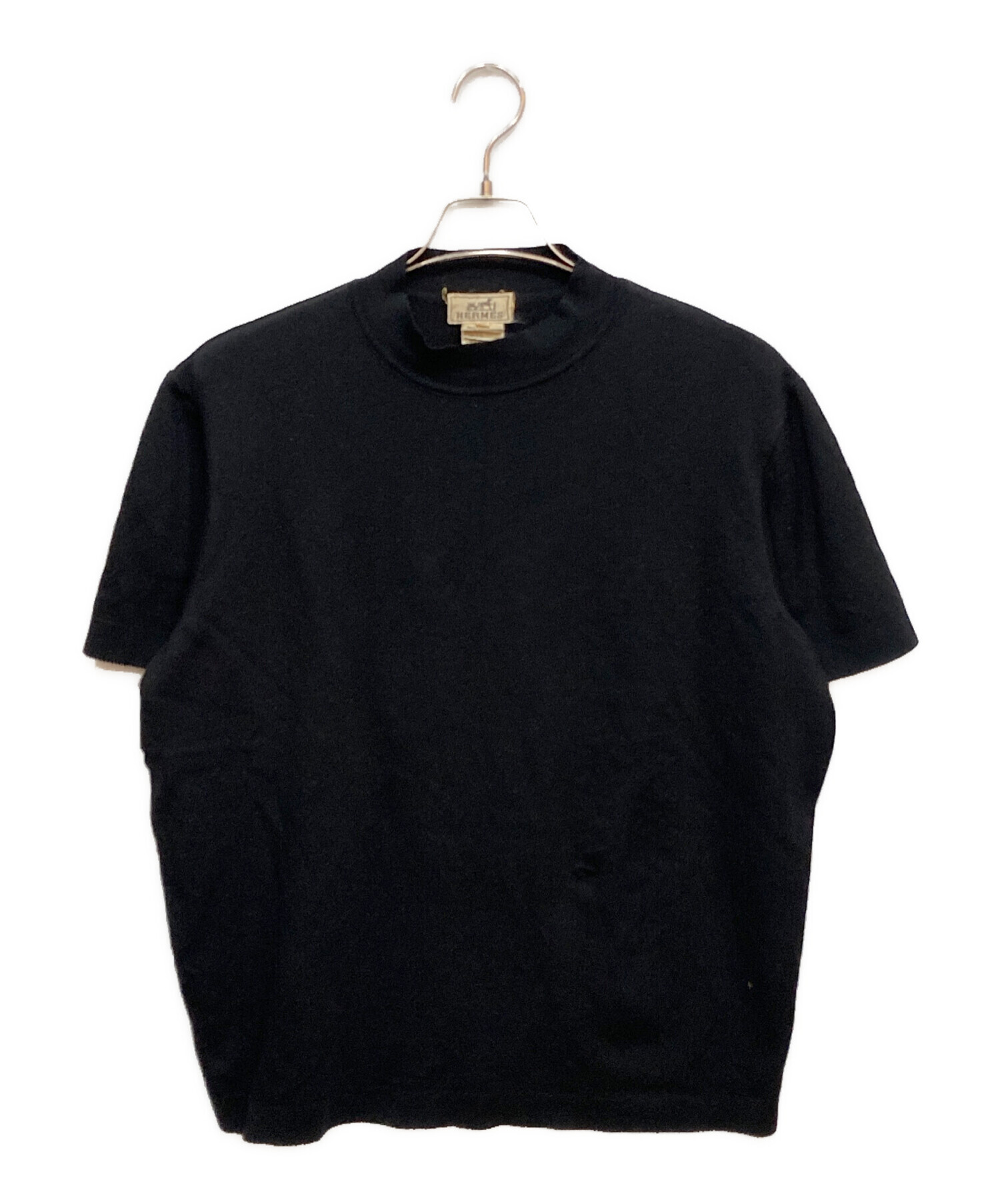 中古・古着通販】HERMES (エルメス) 半袖ニット ブラック サイズ:M