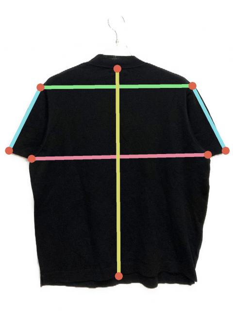 中古・古着通販】HERMES (エルメス) 半袖ニット ブラック サイズ:M