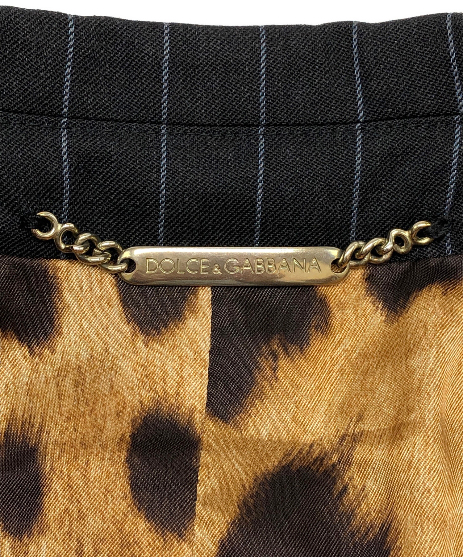 ★美品★ドルチェ&ガッバーナ テーラードジャケット リネン レオパード 38 中古・古着通販】DOLCE & GABBANA (ドルチェ＆ガッバーナ) テーラード