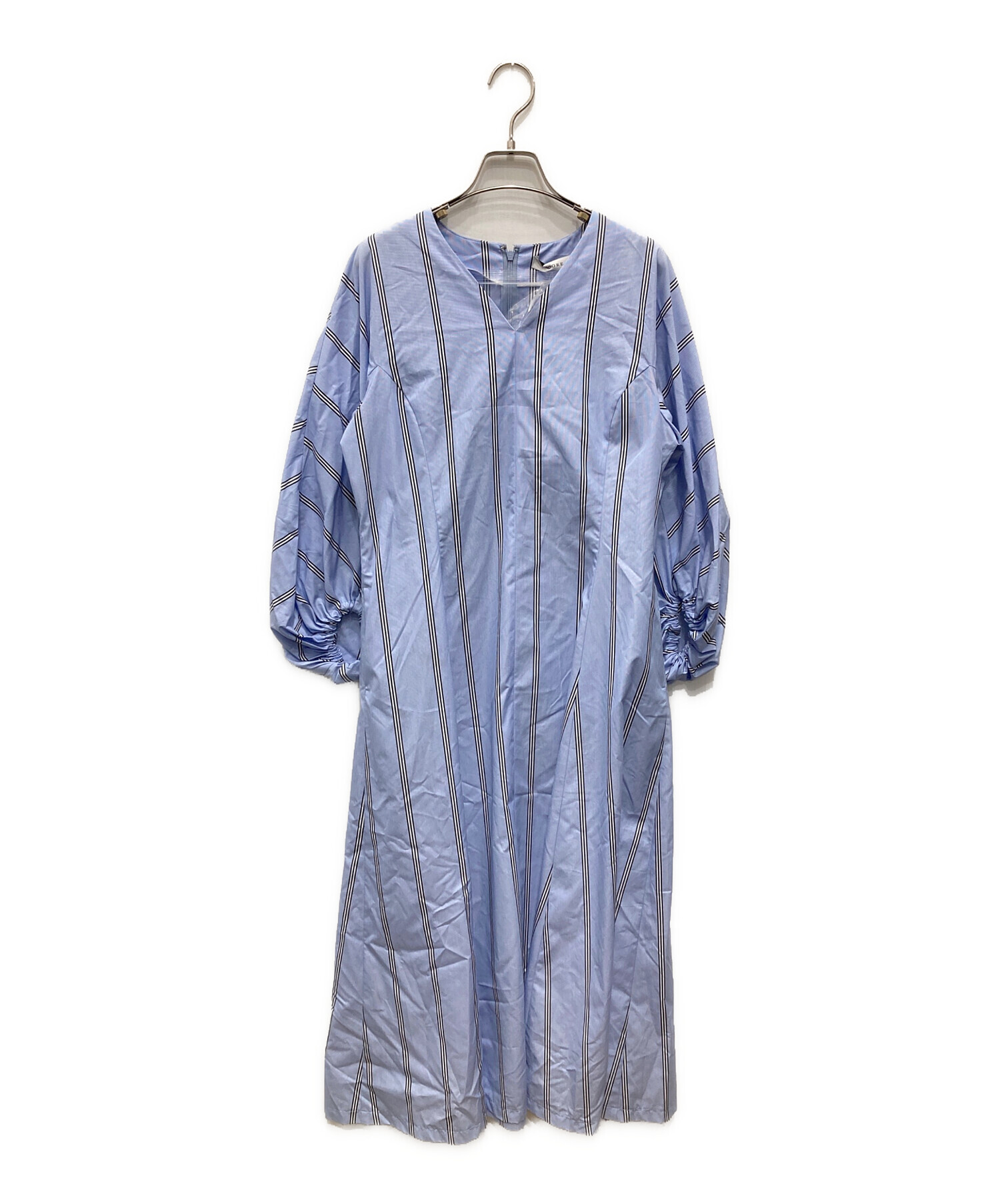 美品◆ADORE アドーア　バーサタイルコットンストライプワンピース　ブルー36 中古・古着通販】ADORE (アドーア) バーサタイルコットンストライプ