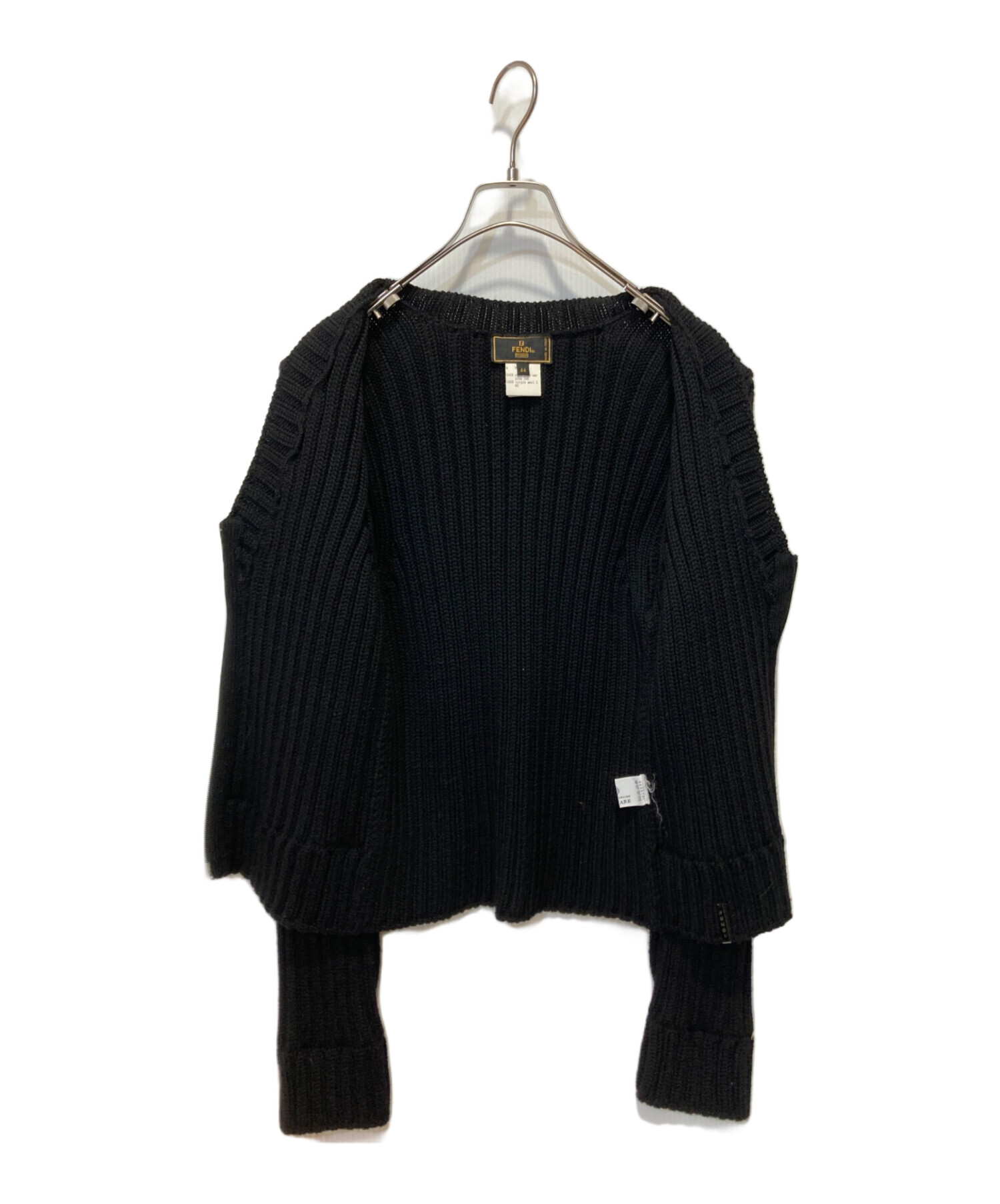 中古・古着通販】FENDI (フェンディ) ニットジャケット ブラック