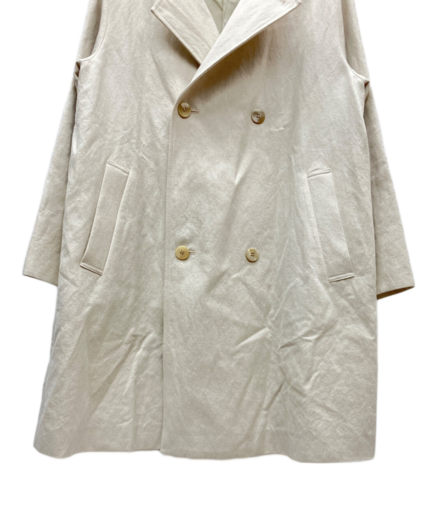 GALERIE VIE ドライコットンツイルノーカラーコート 中古・古着通販】GALERIE VIE (ギャルリーヴィー) ドライコットンツイ