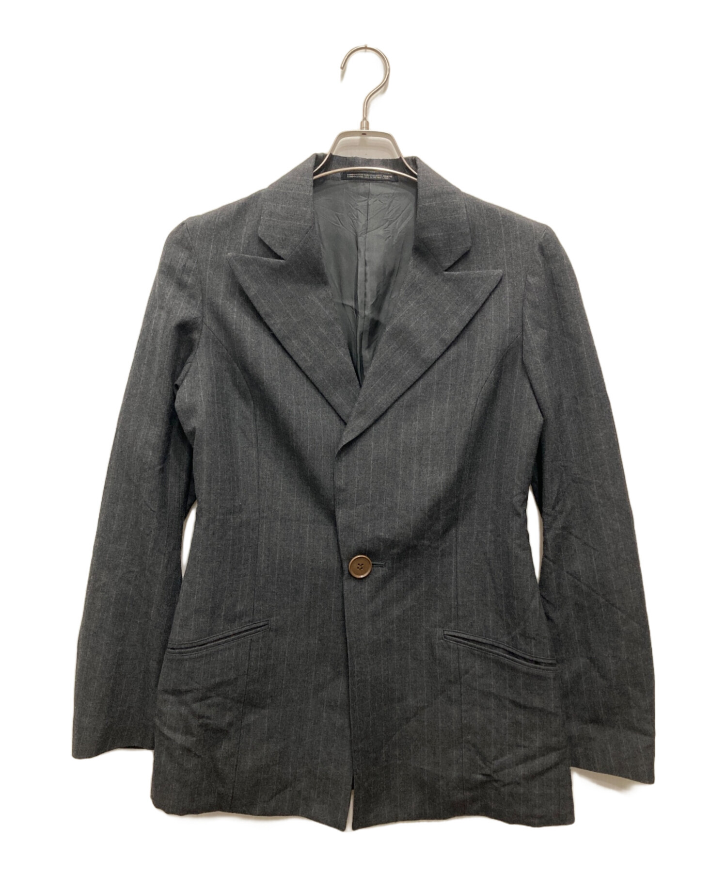 テーラードジャケット　モールスキン　ダークグレー　古着　ヴィンテージ 40's ヴィンテージ 古着 フレンチワーク ブラックモールスキン