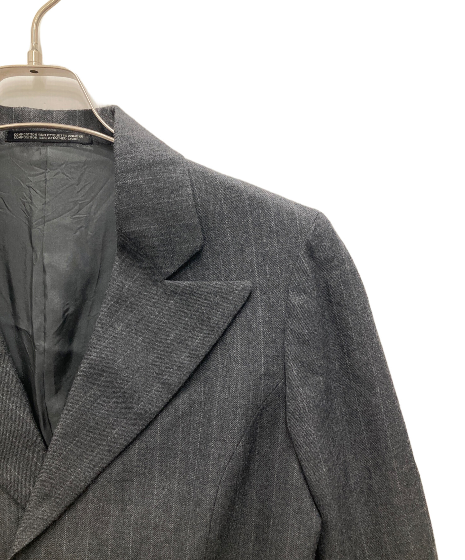 中古・古着通販】Y's (ワイズ) 1Bテーラードジャケット ダークグレー