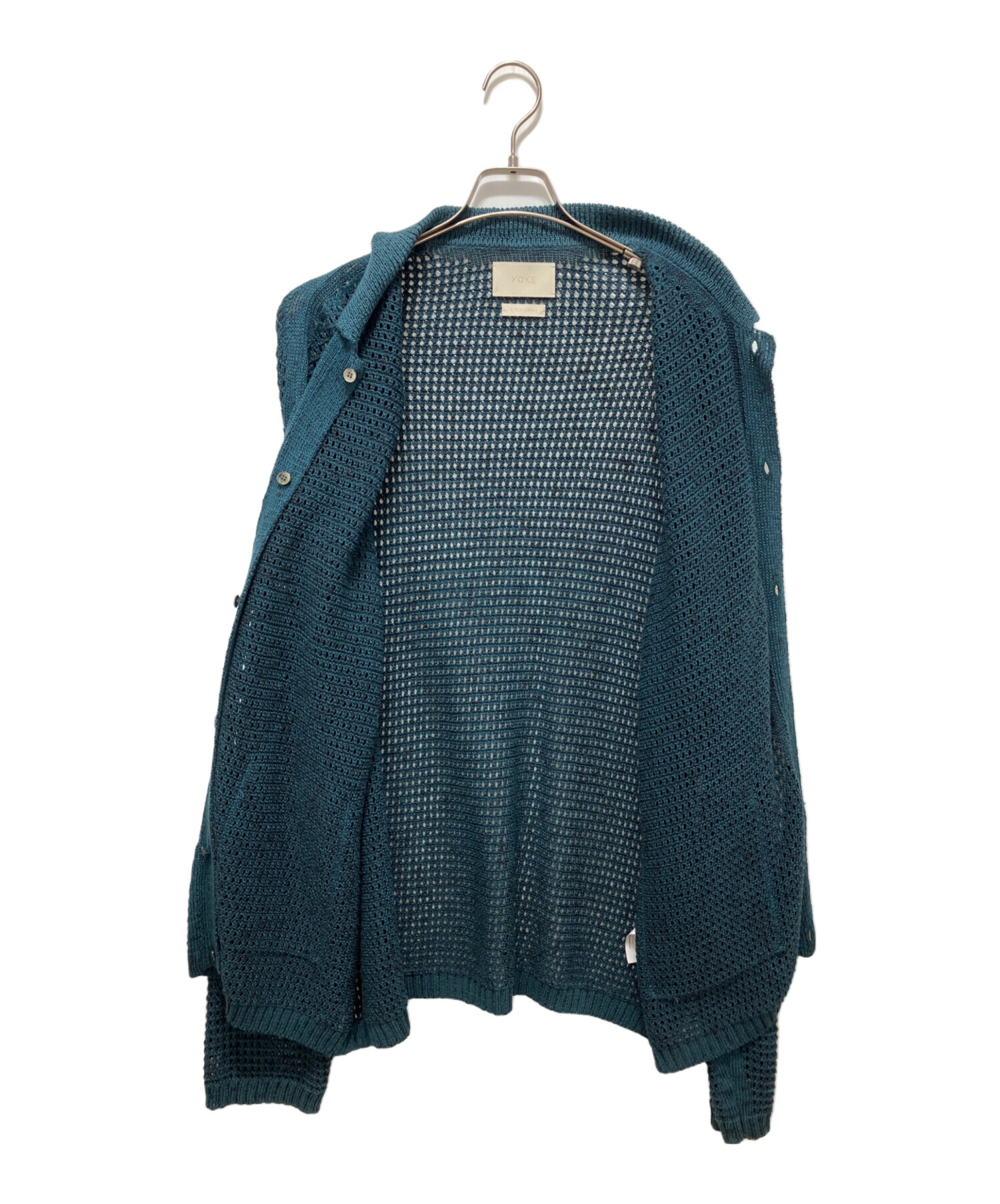 中古・古着通販】YOKE (ヨーク) MESH KNITTED BUTTONED CARDIGAN