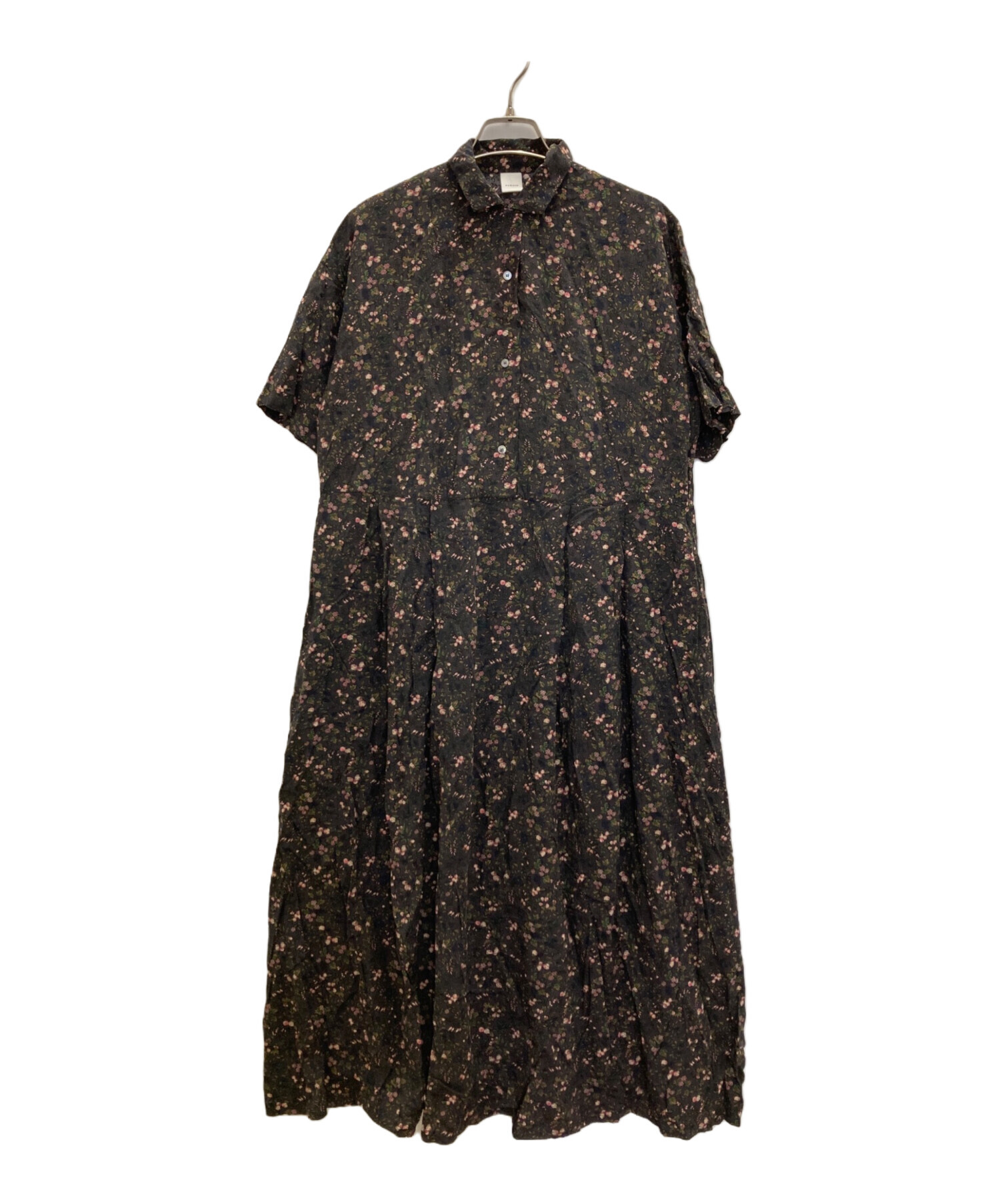 かぐれ 25SS 小花柄プリントワンピースサイズ0 ブラック 403 中古・古着通販】かぐれ (カグレ) 小花柄プリントワンピース ブラック