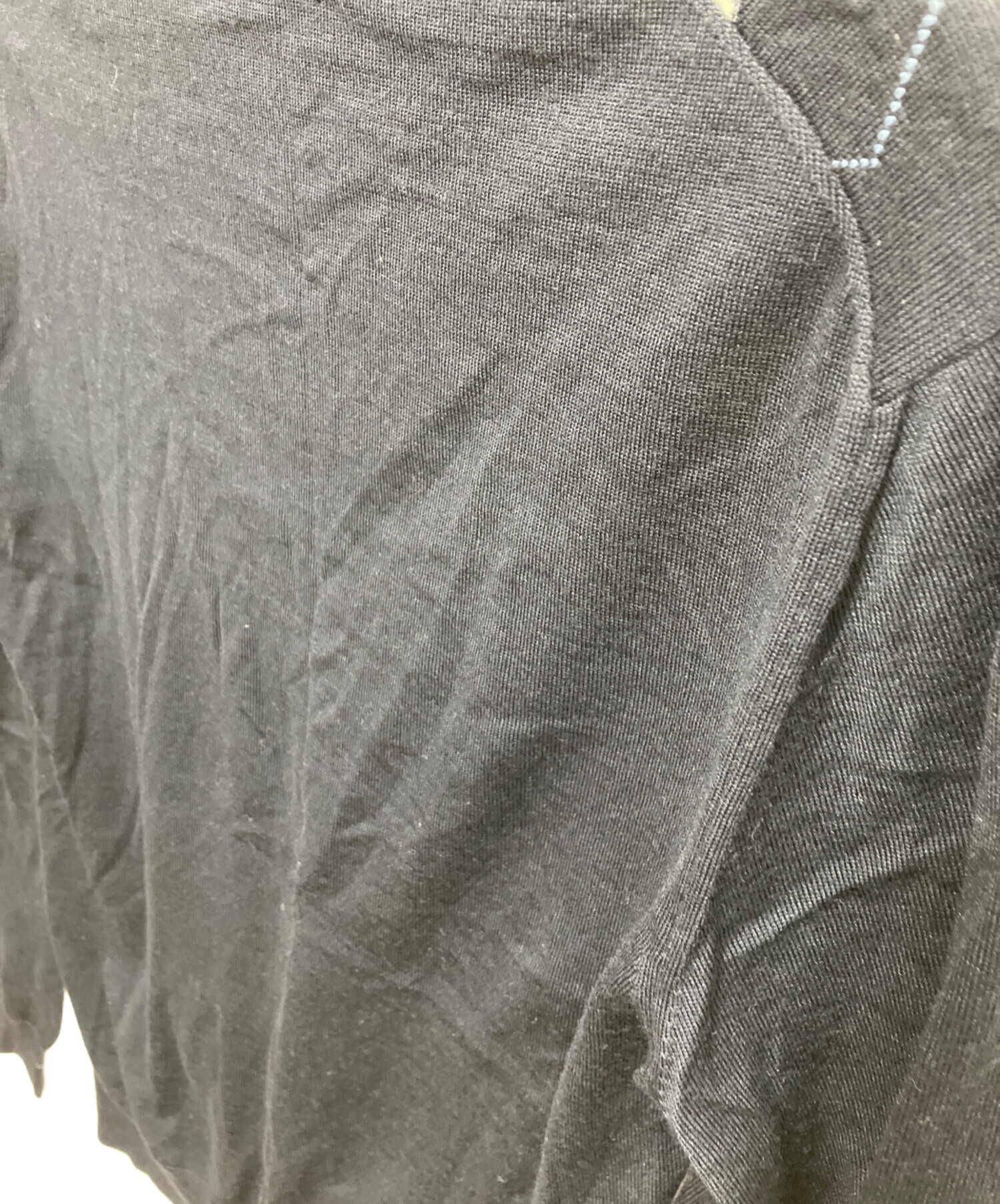 中古・古着通販】PRADA (プラダ) Vネックアーガイルセーター ネイビー