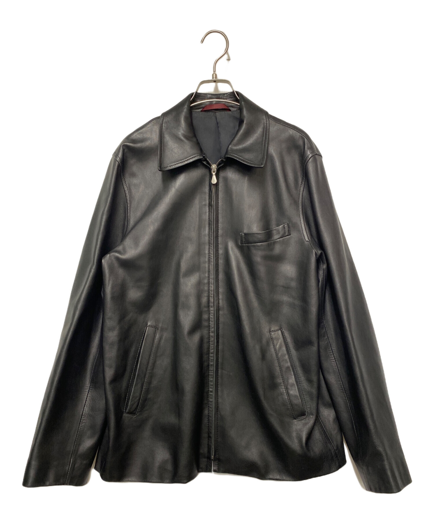 ポールスミス ラムレザー コート ジャケット 黒 メンズ Mサイズ 美品 中古・古着通販】PAUL SMITH (ポールスミス) ラムレザージャケット