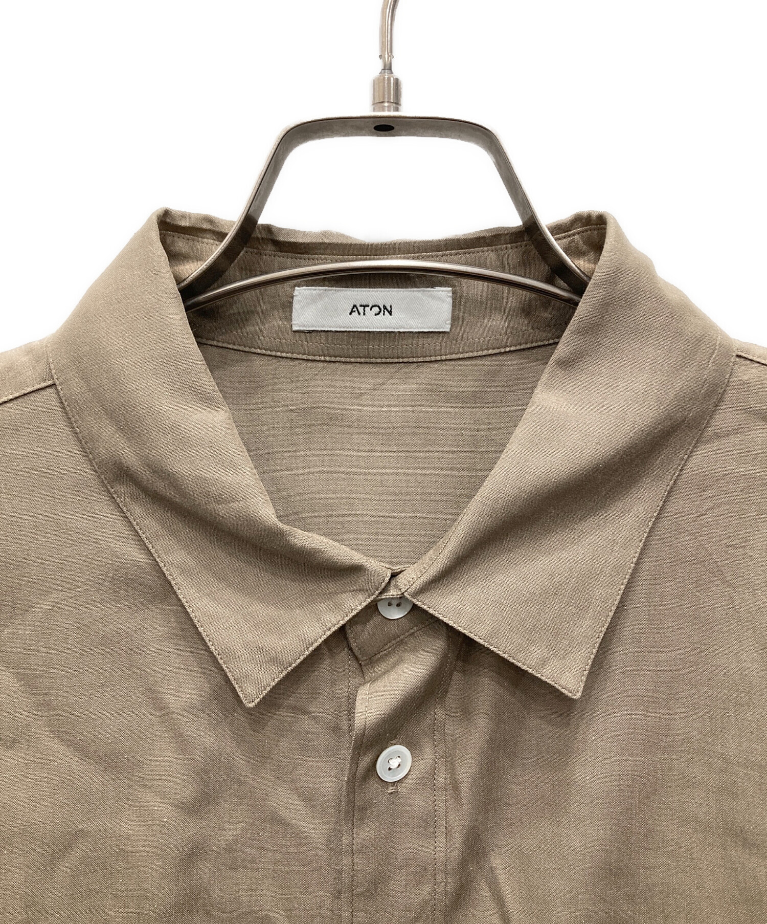 中古・古着通販】ATON (エイトン) SHORT FIBER SILK WASHED SHIRT
