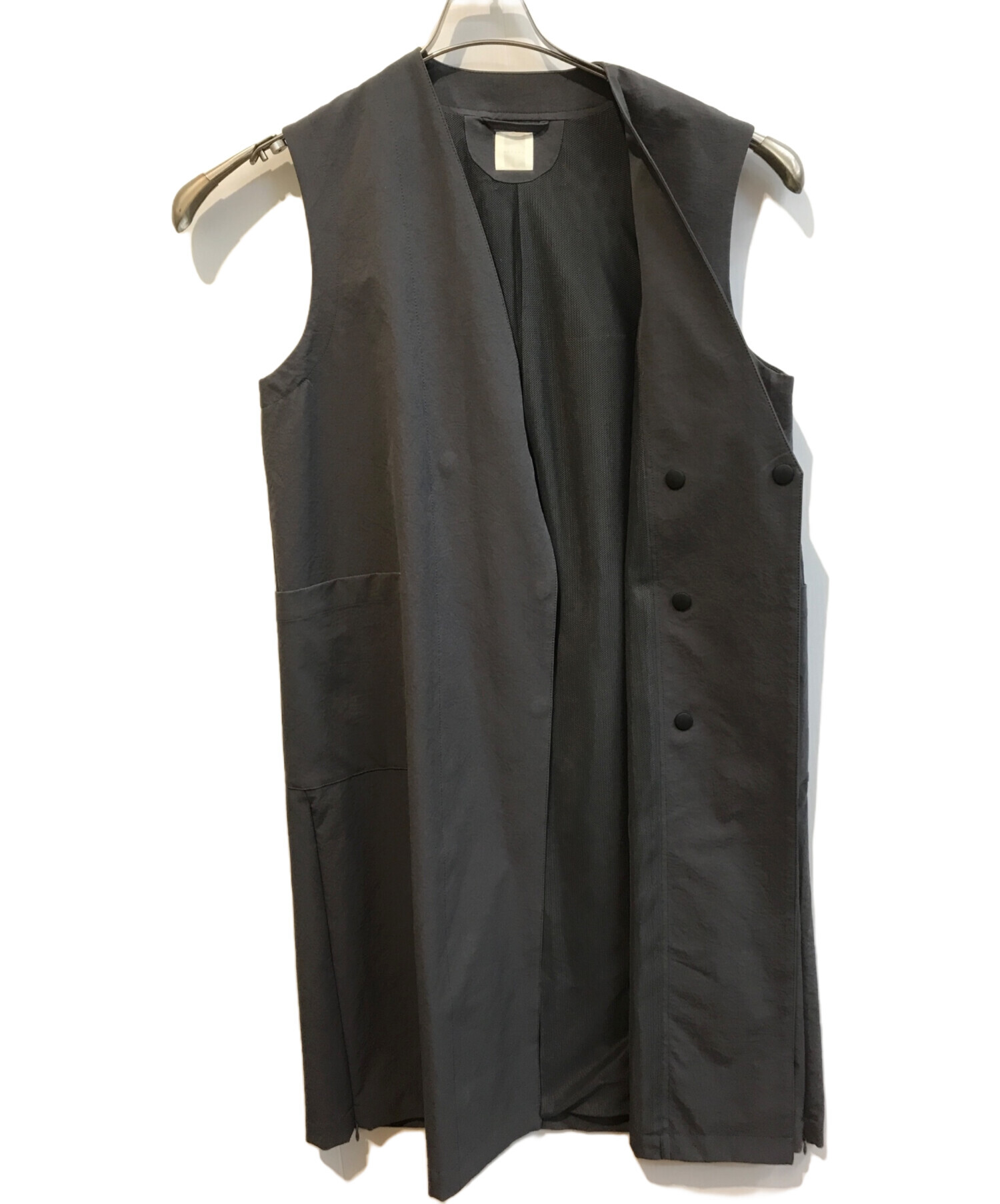 中古・古着通販】seeset (シーセット) ロングジレ グレー サイズ:Free