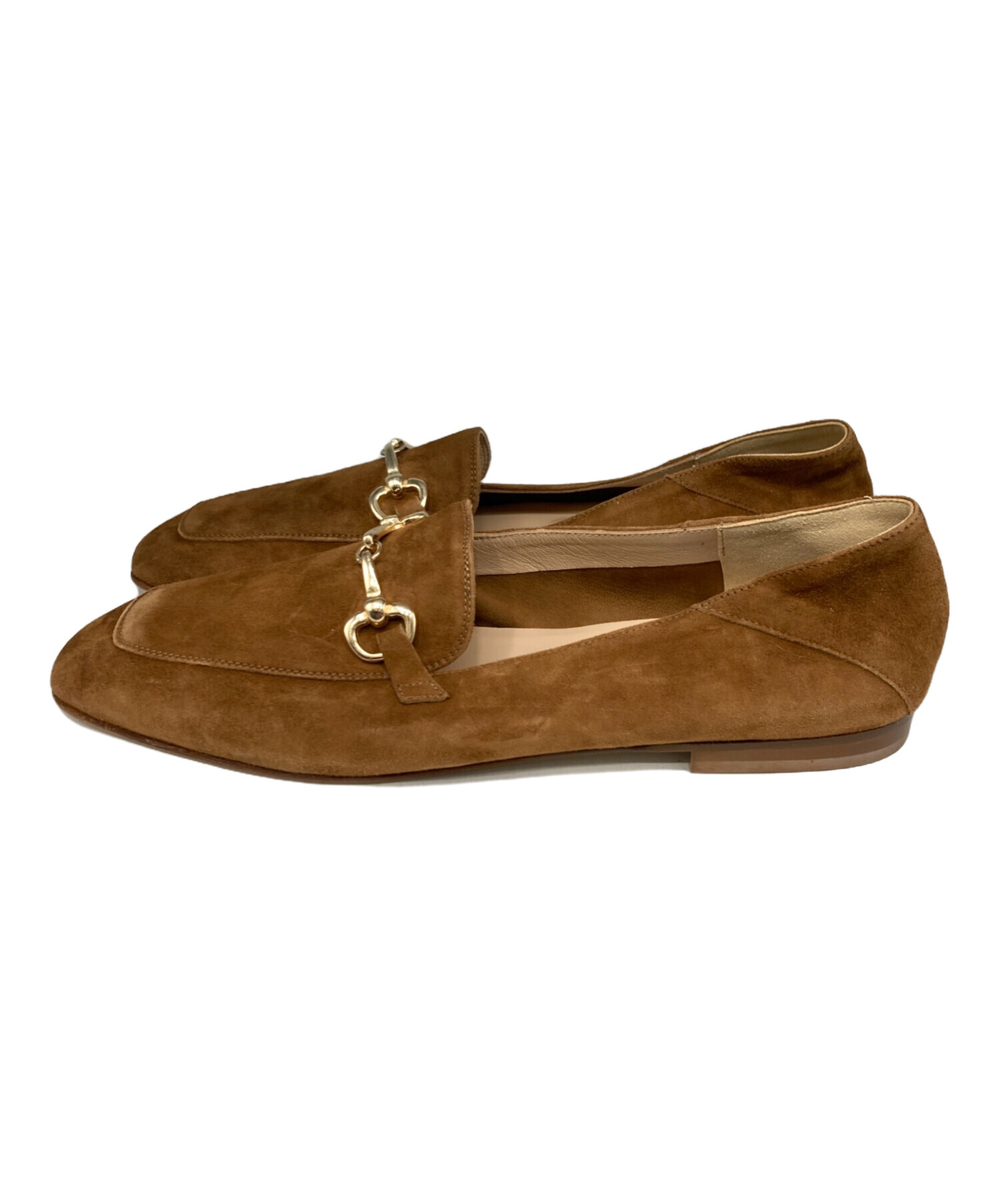 【新品未使用】ファビオルスコーニ スエード ビット ローファー 黄 23.5 ファビオルスコーニ FABIO RUSCONI サケットビットローファー