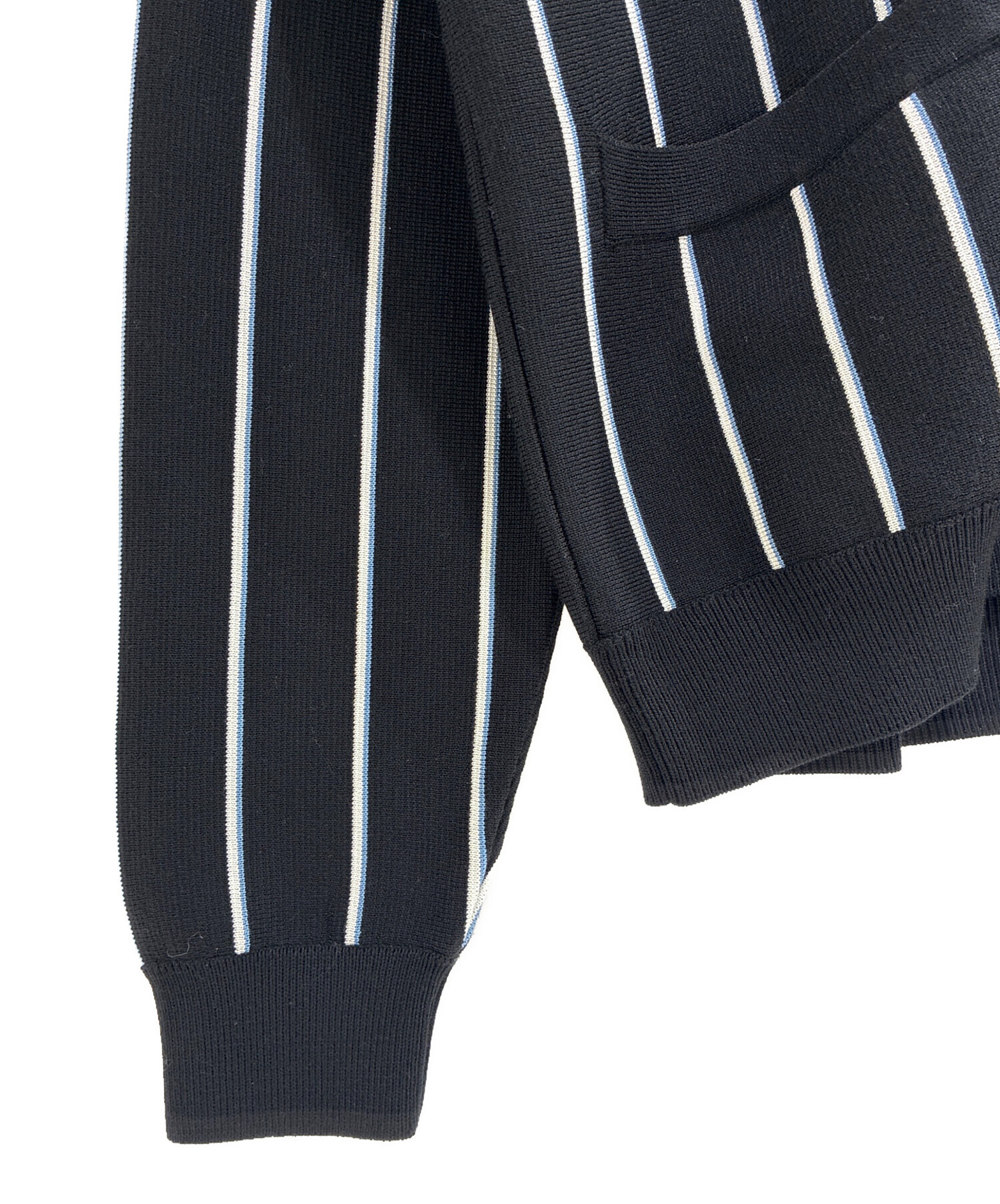 中古・古着通販】PRADA (プラダ) Stripe Embroidered-Logo Wool