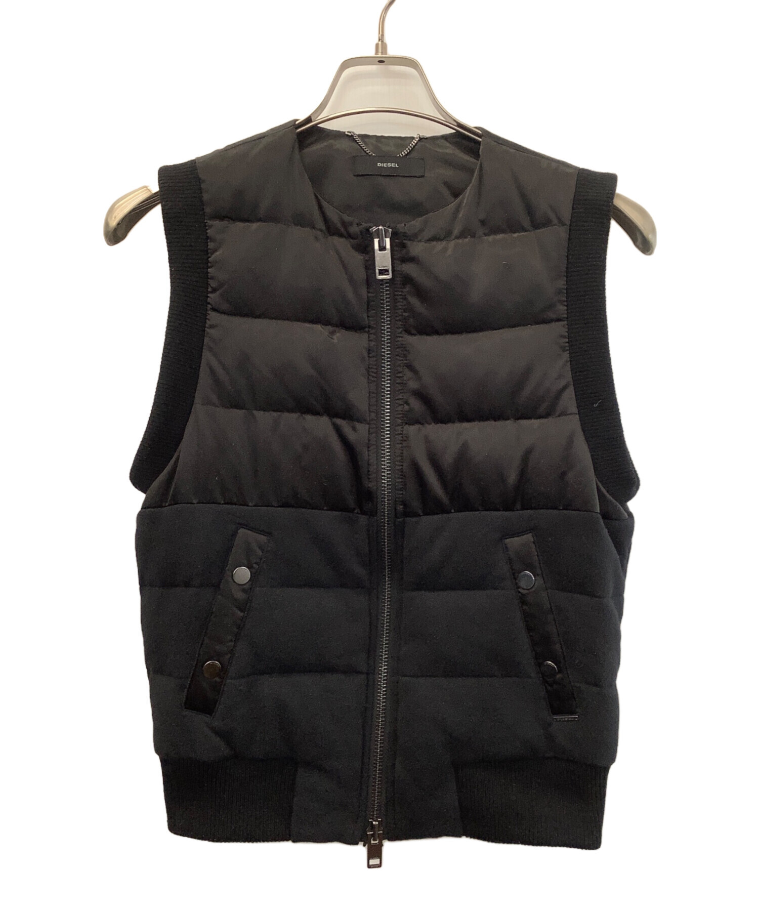 中古・古着通販】DIESEL (ディーゼル) 中綿ベスト ブラック サイズ 
