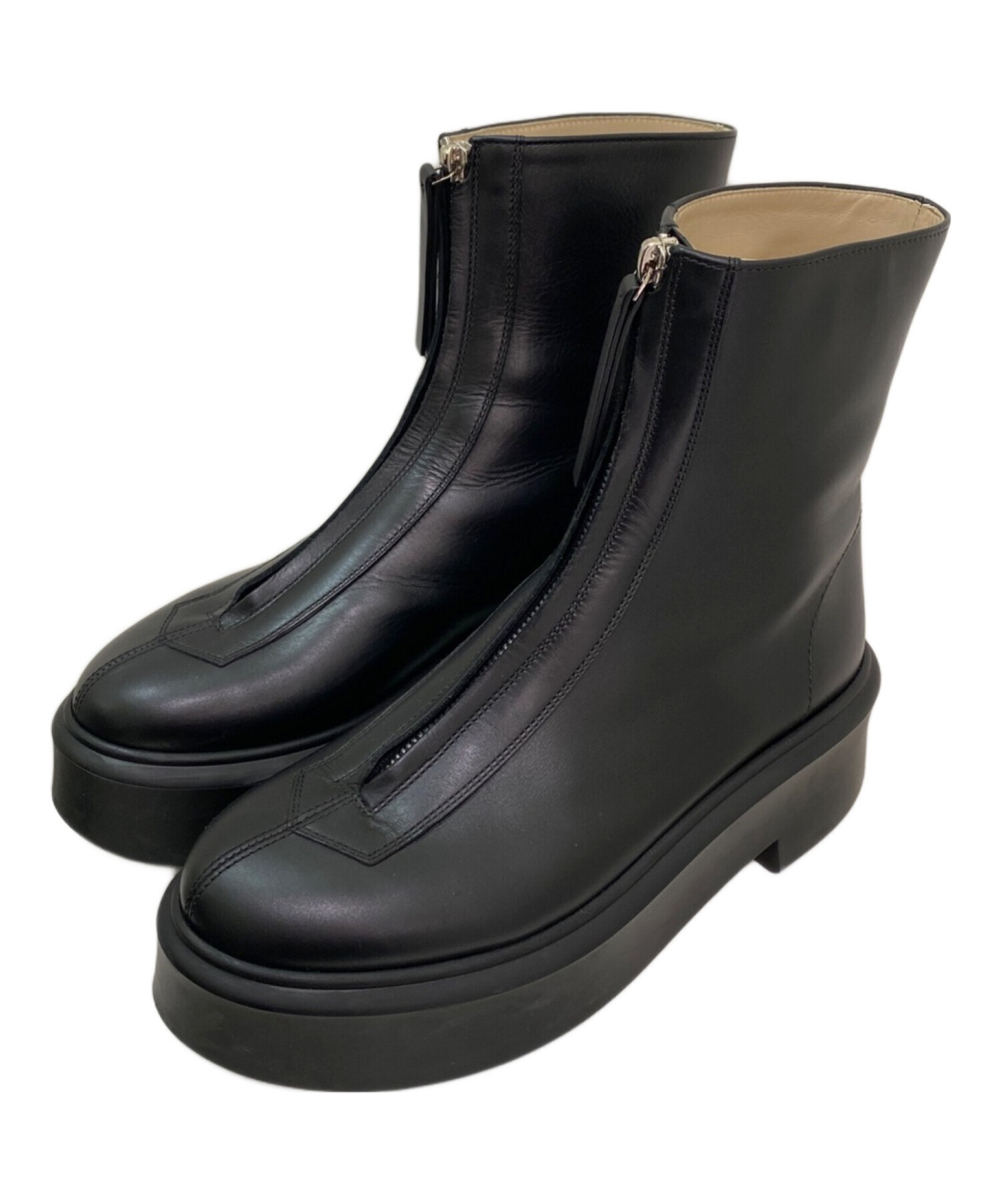 THE ROW Zipped Boot 38ザロウ 中古・古着通販】THE ROW (ザ ロウ) Zipped Boot ブラック サイズ:38