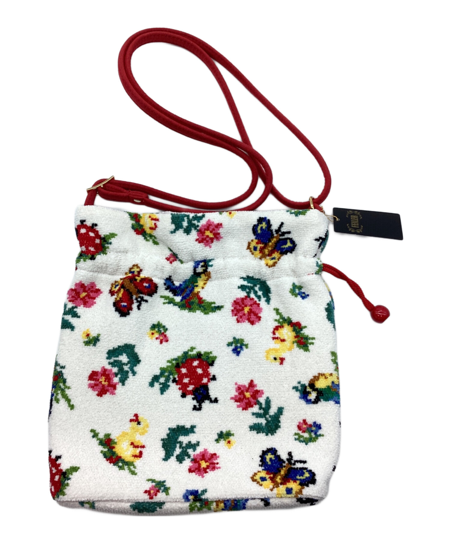 H＇です★ユーズド品★FEILER ハイジ 巾着ショルダーバッグ ハイジ 巾着ショルダーバッグ HE-206014（WEB限定）(ブラック): FEILER