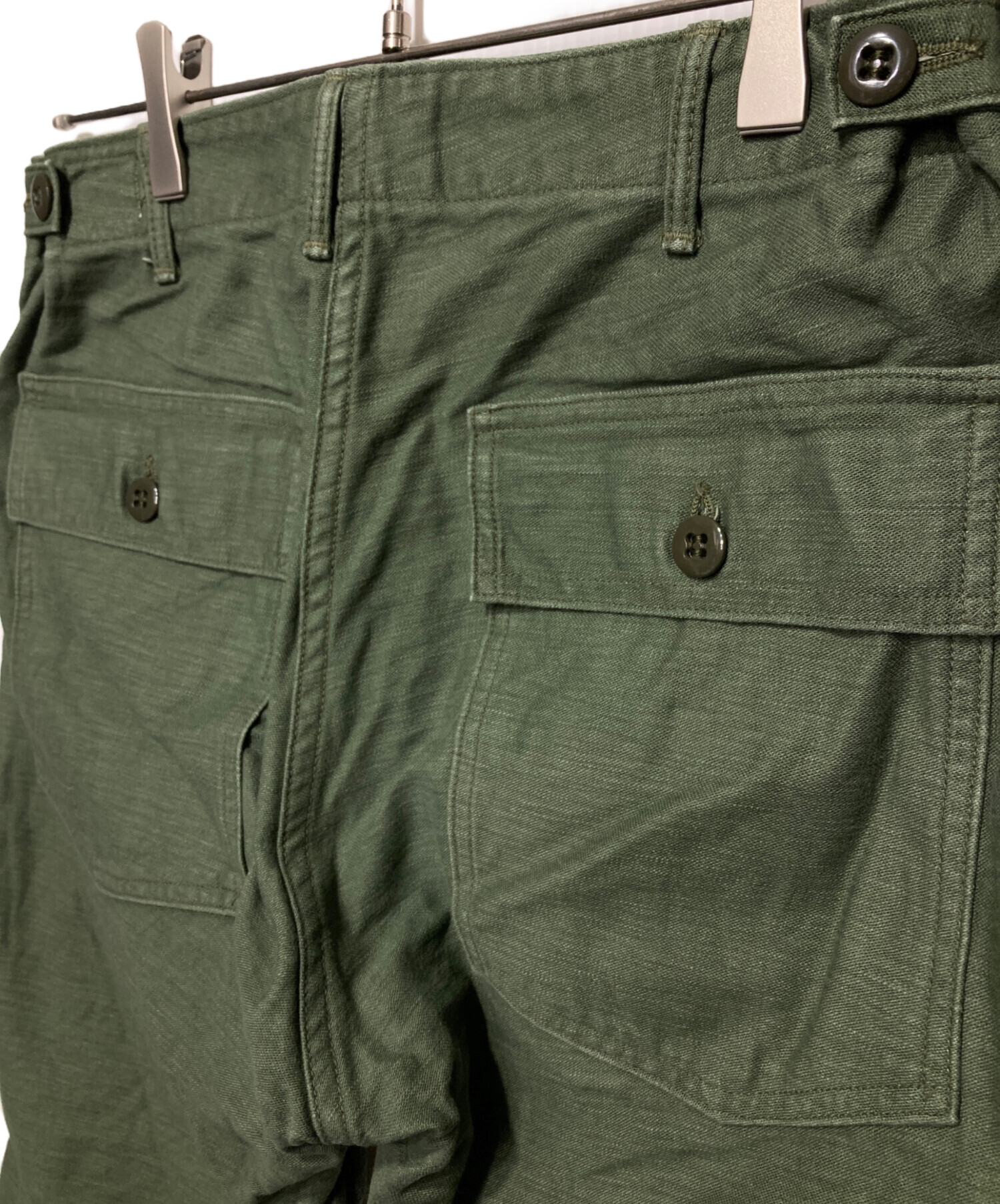 中古・古着通販】orSlow (オアスロウ) ベイカーパンツ グリーン サイズ