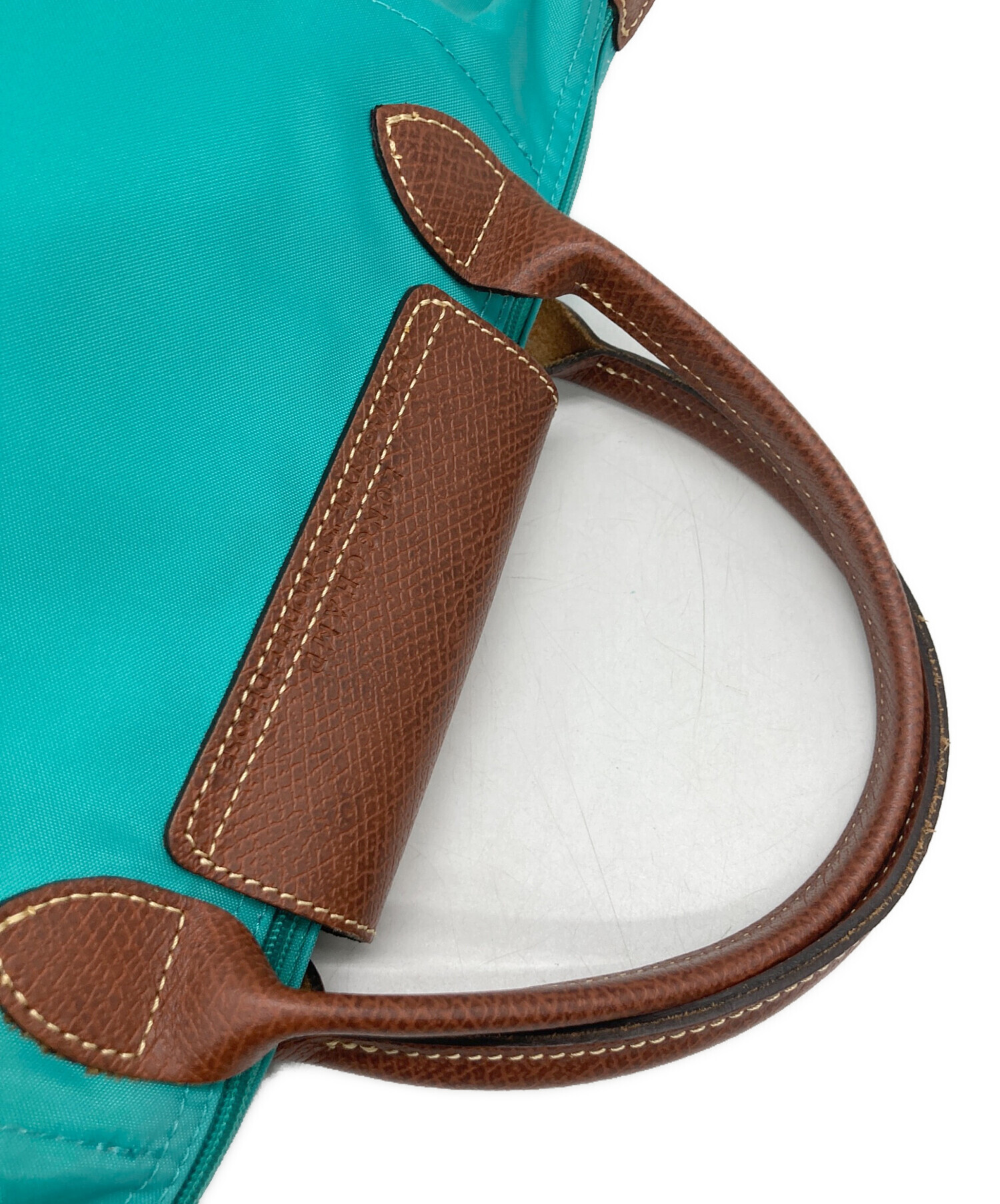 中古・古着通販】LONGCHAMP (ロンシャン) ハンドバッグ ターコイズ