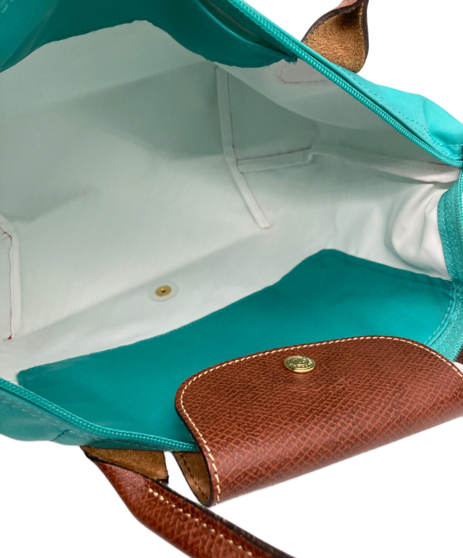 中古・古着通販】LONGCHAMP (ロンシャン) ハンドバッグ ターコイズ