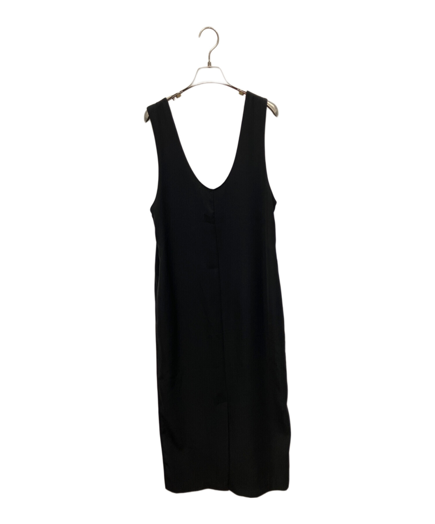 中古・古着通販】anuke (アンヌーク) Twill Uneck Onepiece ブラック 