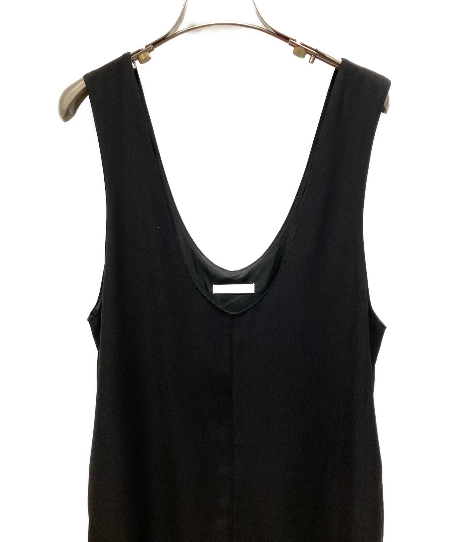 中古・古着通販】anuke (アンヌーク) Twill Uneck Onepiece ブラック