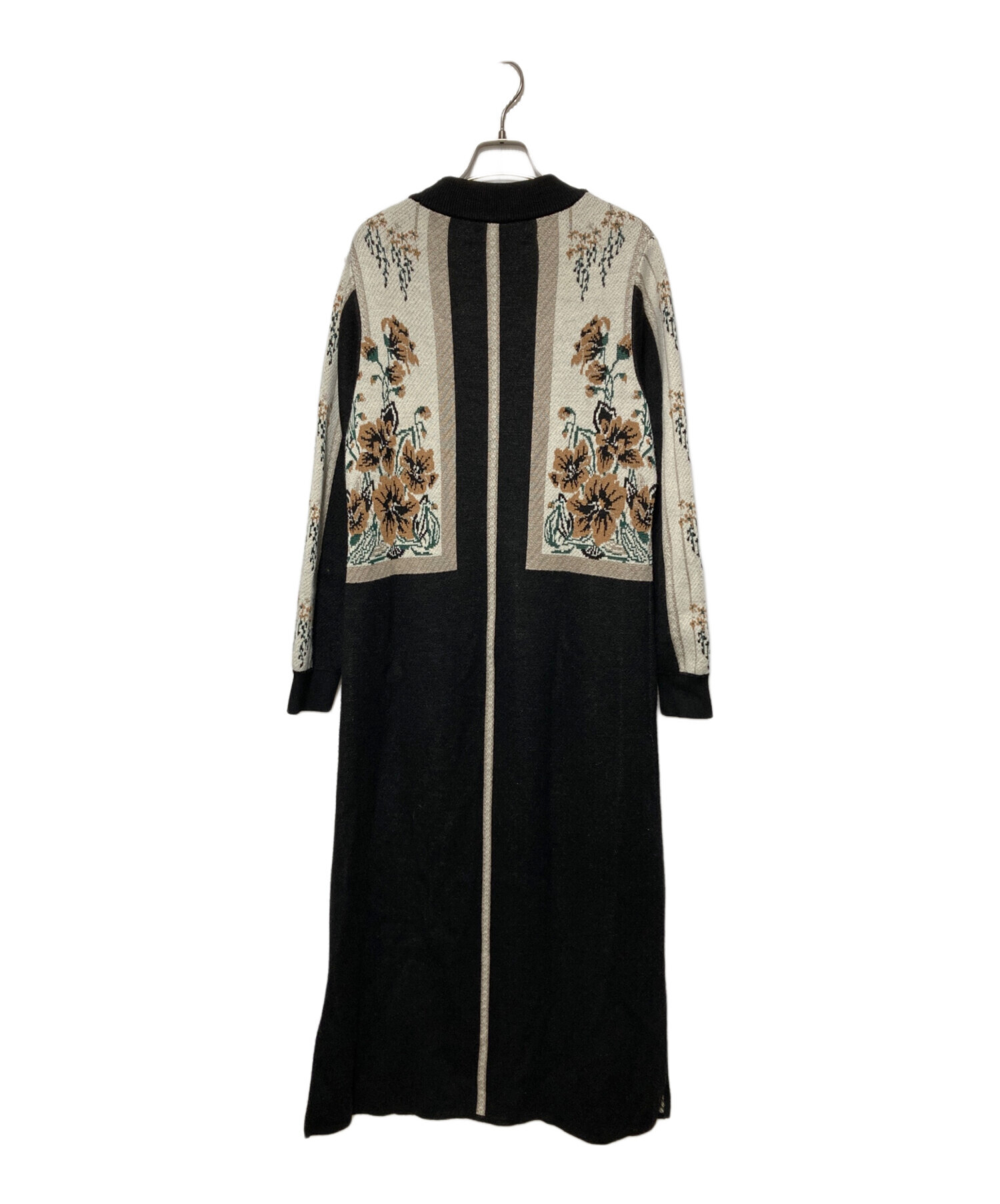 中古・古着通販】MURRAL (ミューラル) Framed flower knit dress