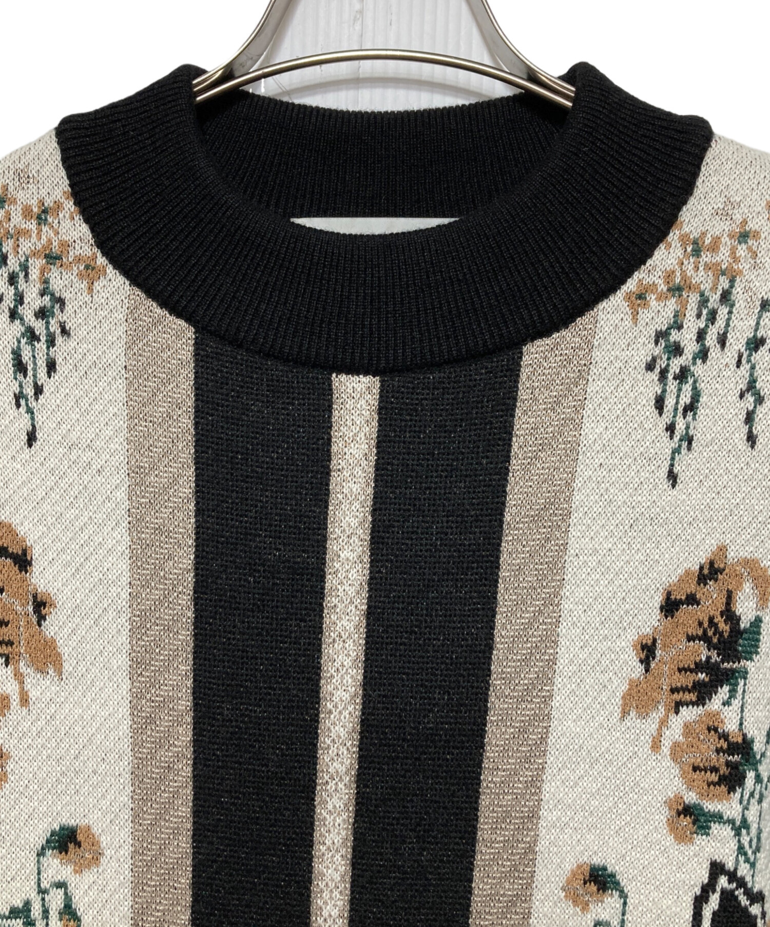 中古・古着通販】MURRAL (ミューラル) Framed flower knit dress