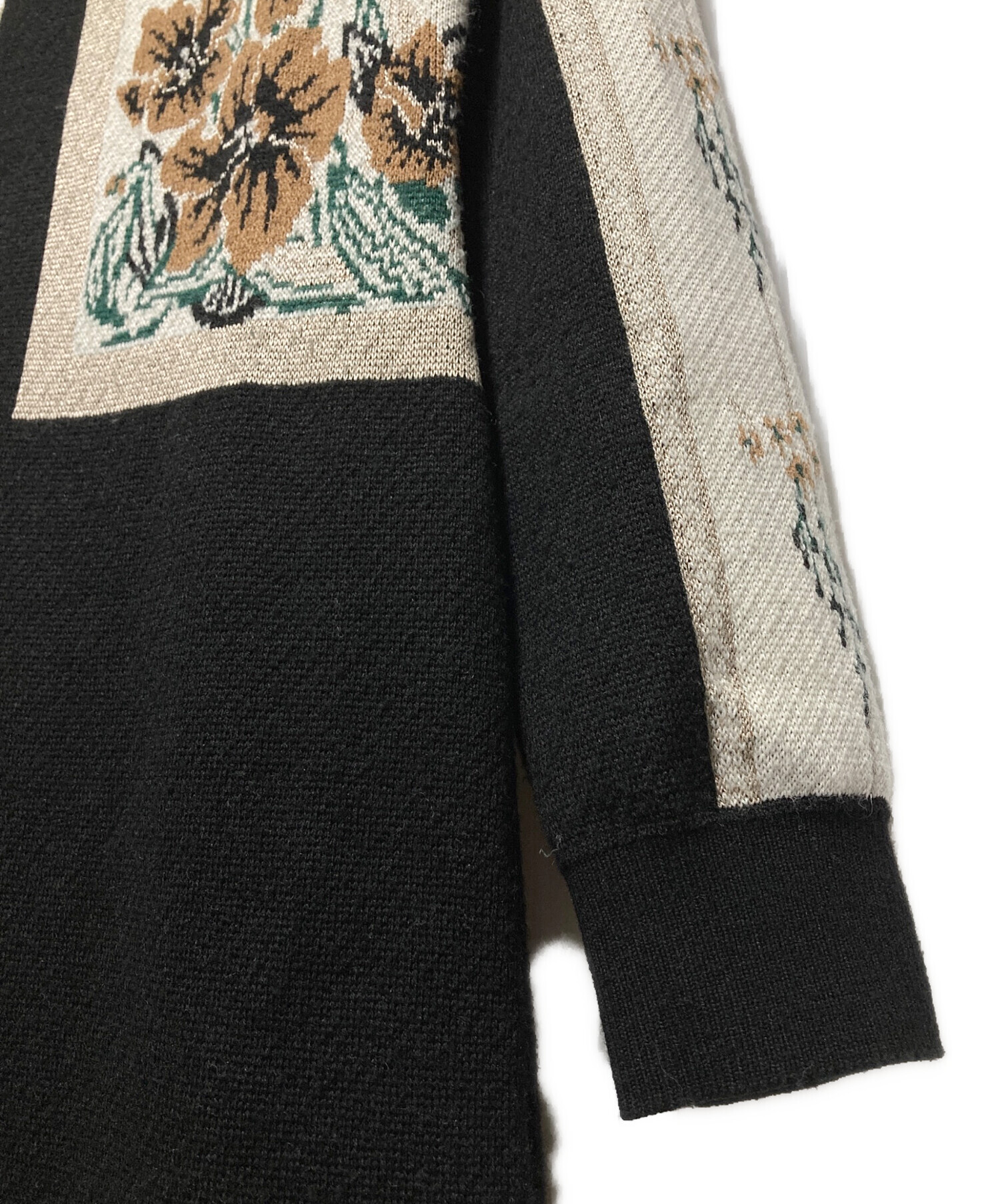 中古・古着通販】MURRAL (ミューラル) Framed flower knit dress