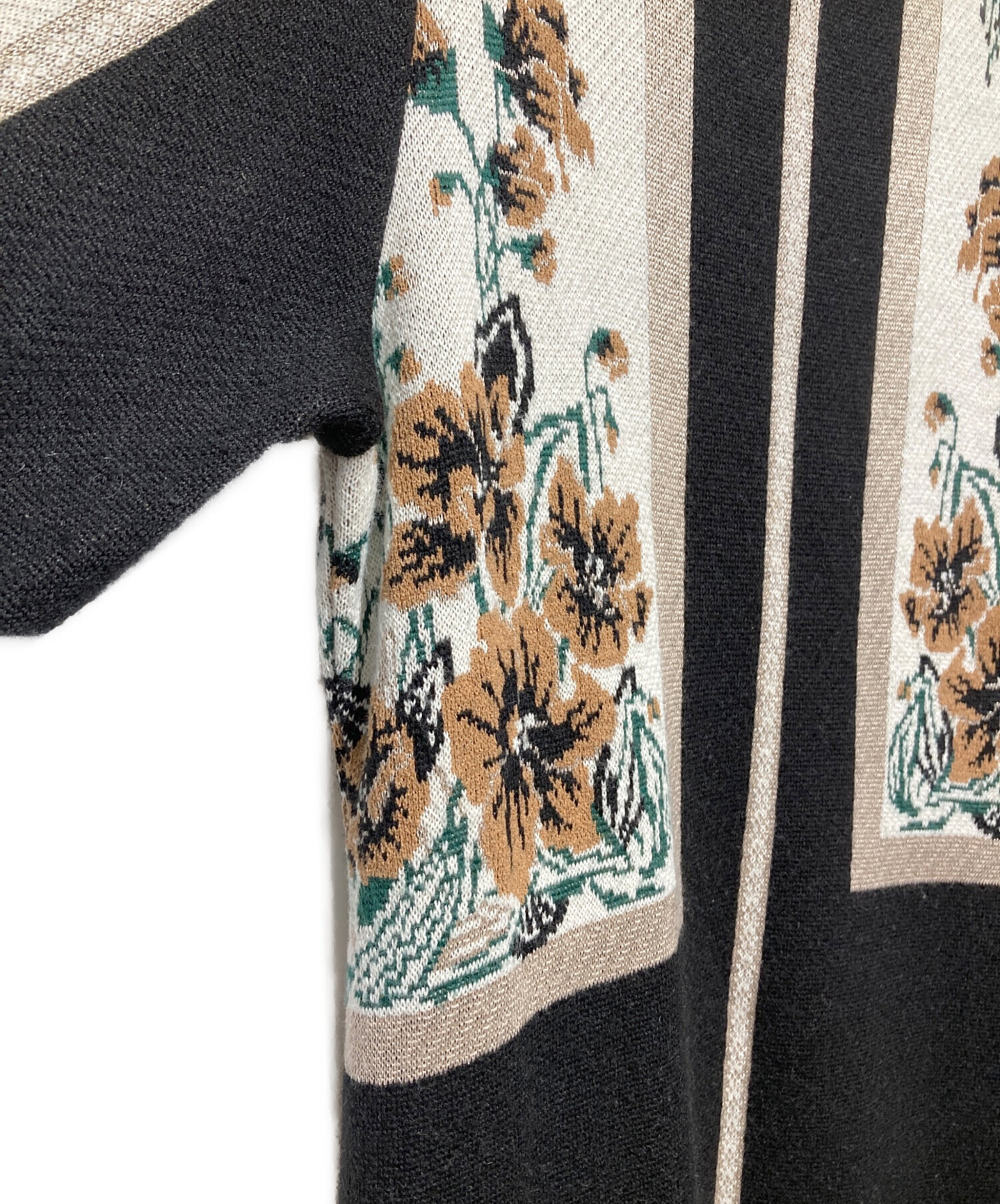 中古・古着通販】MURRAL (ミューラル) Framed flower knit dress