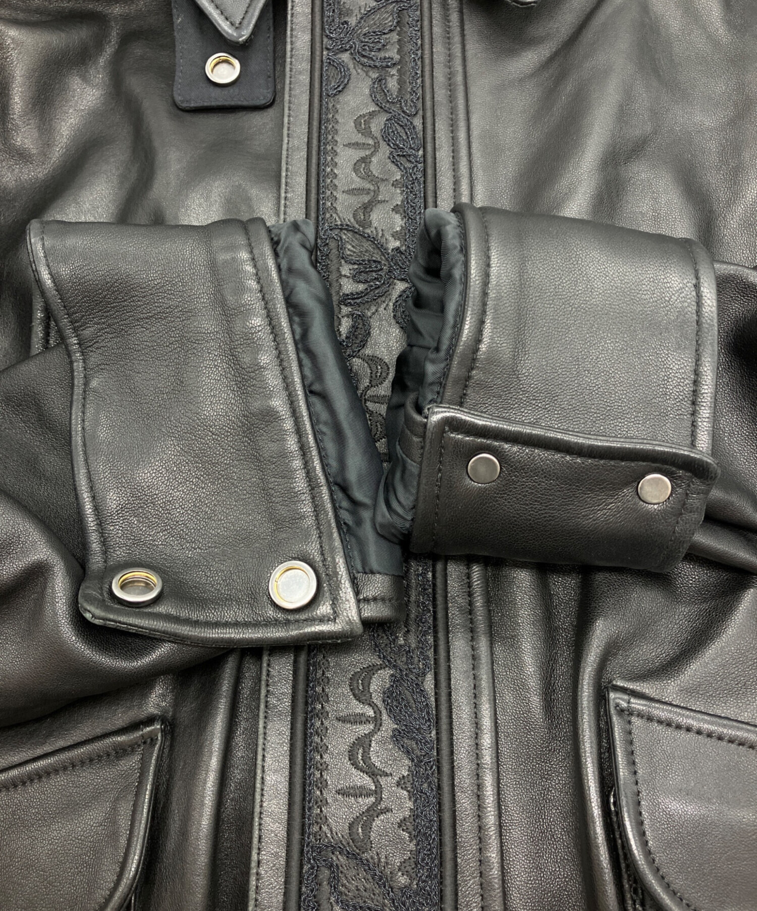 中古・古着通販】MURRAL (ミューラル) Framed embroidery leather
