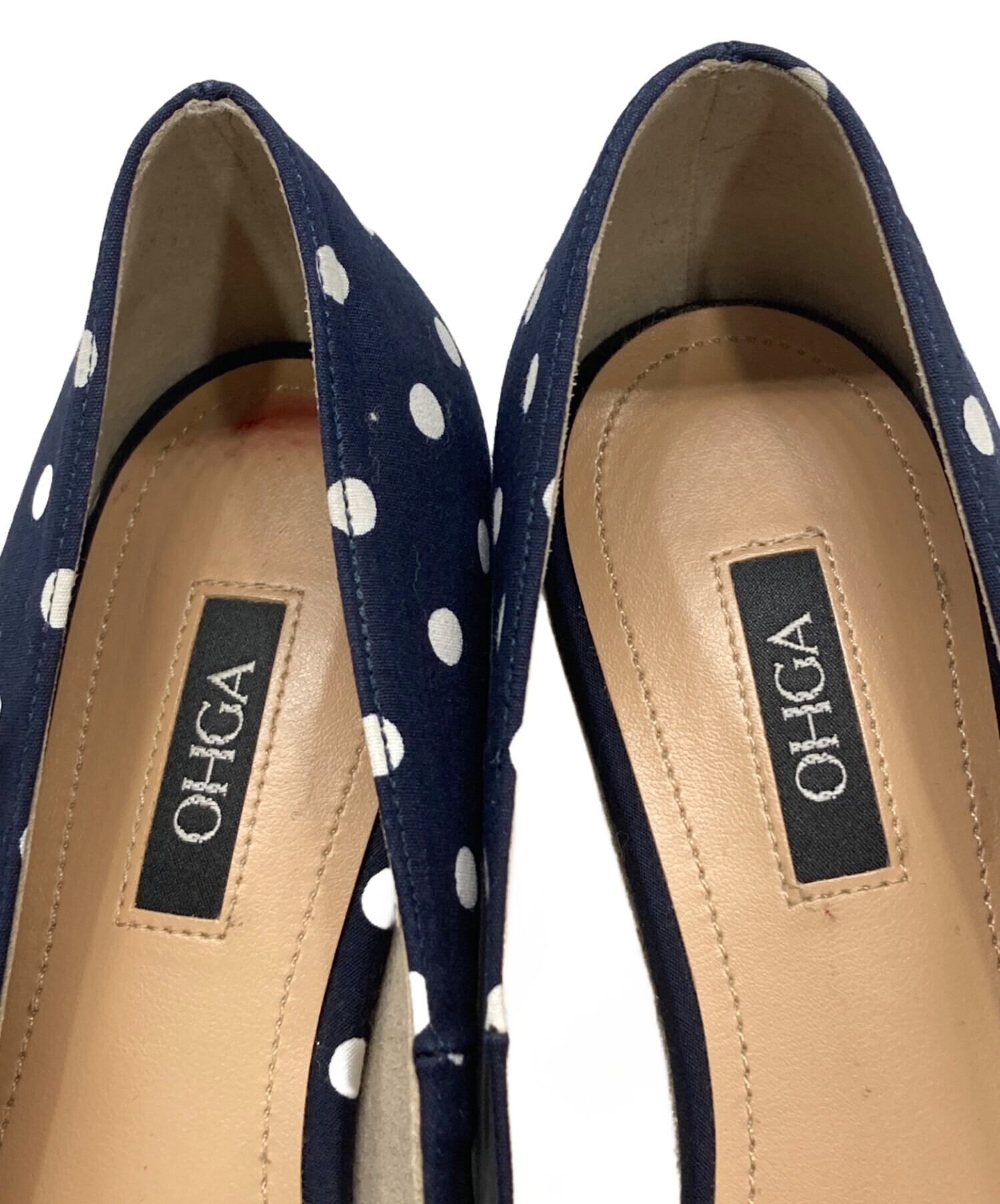 中古・古着通販】OHGA (オオガ) ビジューパンプス ネイビー サイズ