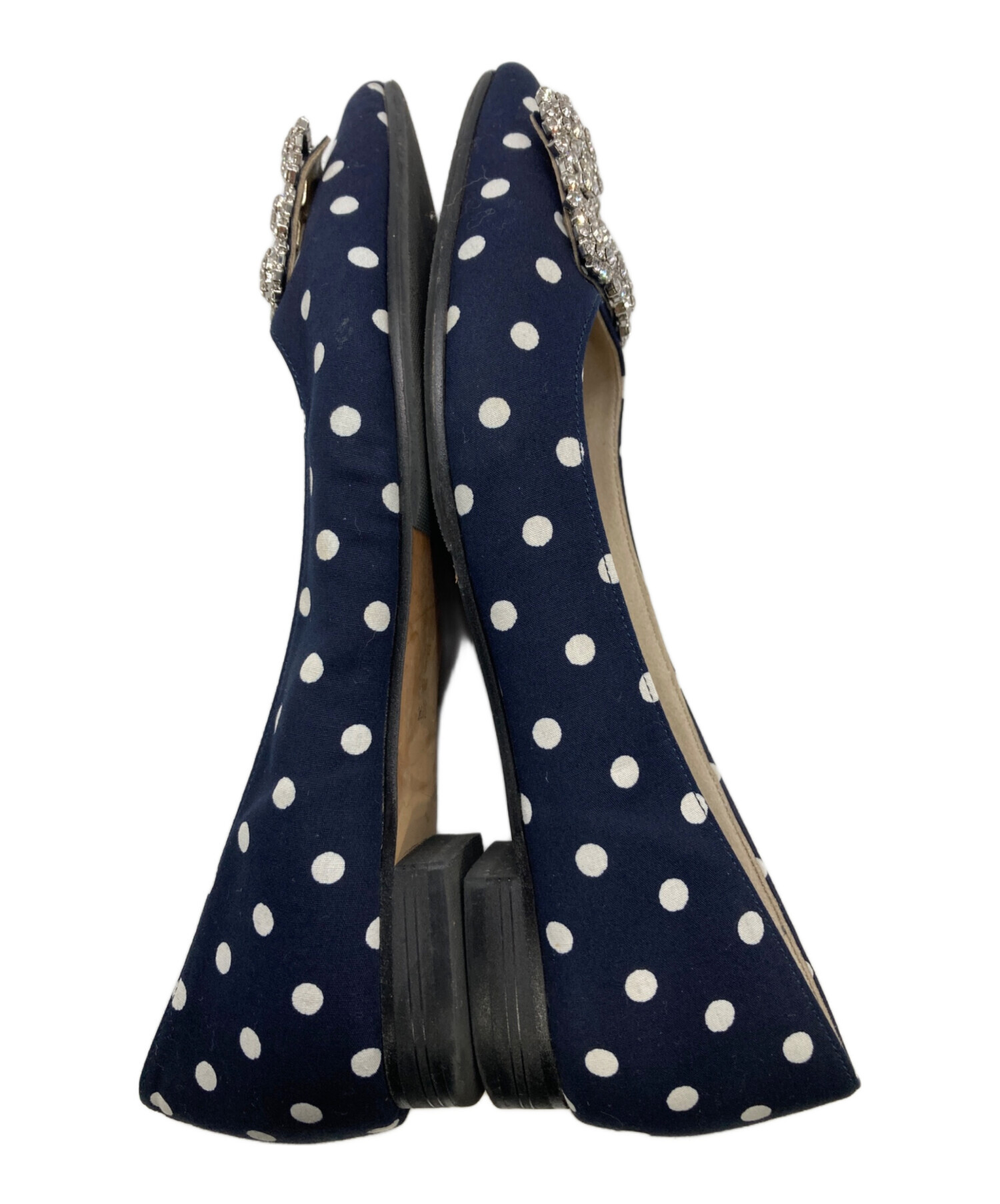 中古・古着通販】OHGA (オオガ) ビジューパンプス ネイビー サイズ