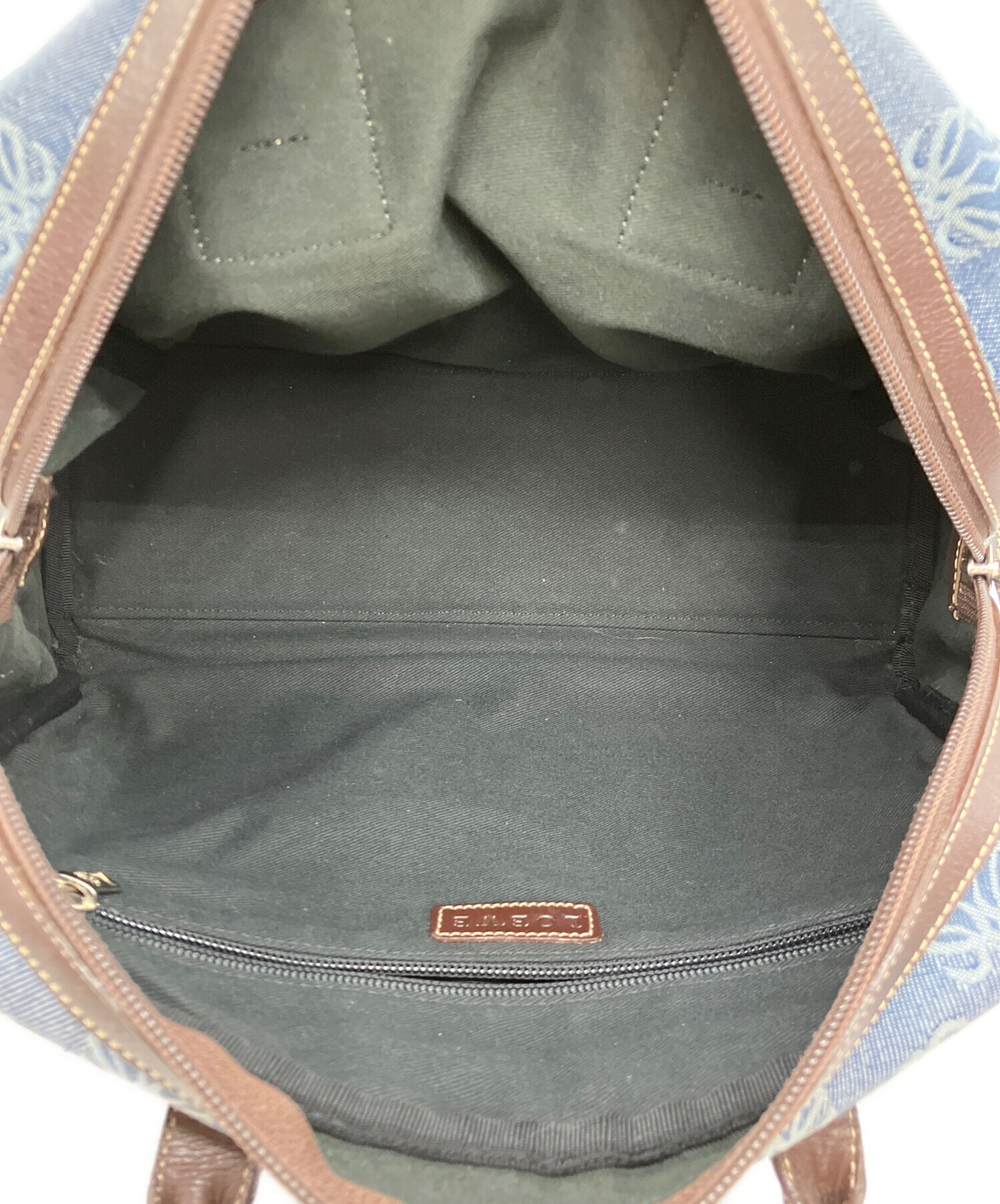 中古・古着通販】LOEWE (ロエベ) アナグラムボストンバッグ インディゴ