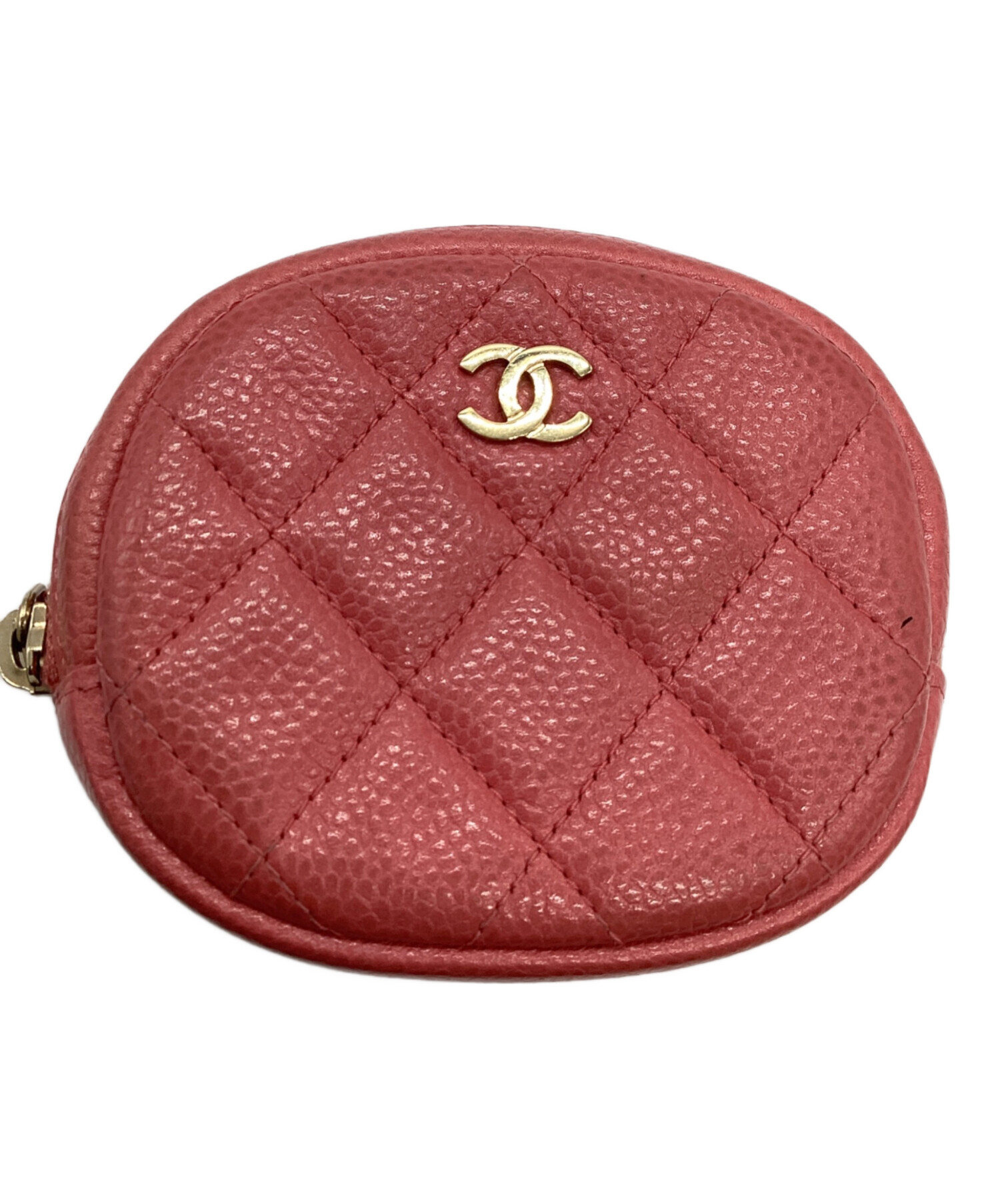 CHANEL マトラッセ　キャビアスキン　ポーチ　ココマーク　ピンク 中古・古着通販】CHANEL (シャネル) ココマークマトラッセキャビア