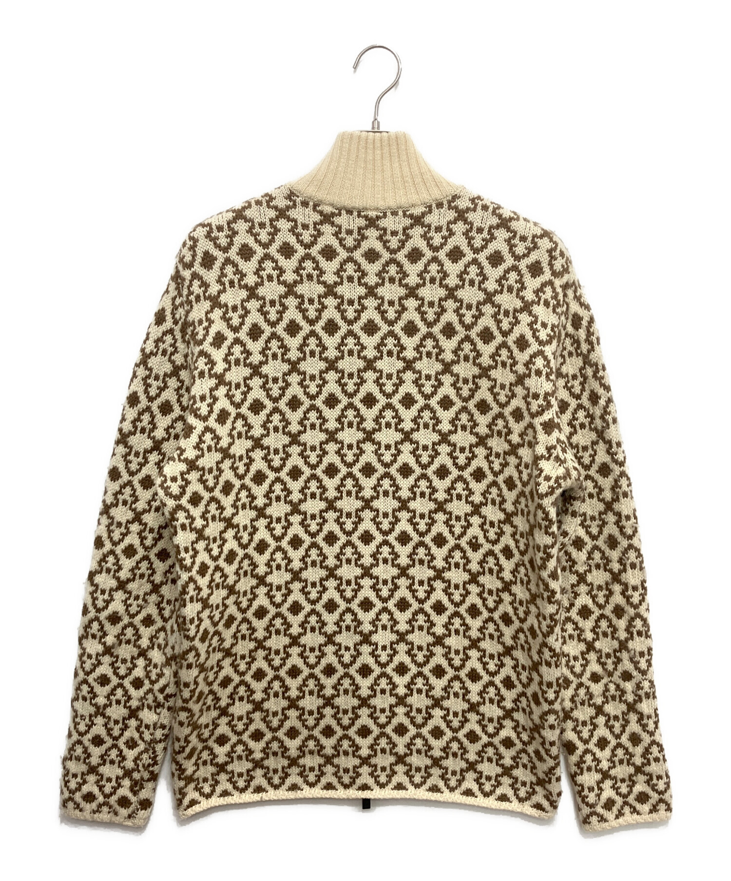 中古・古着通販】ETRO (エトロ) 総柄ドライバーズニット ベージュ