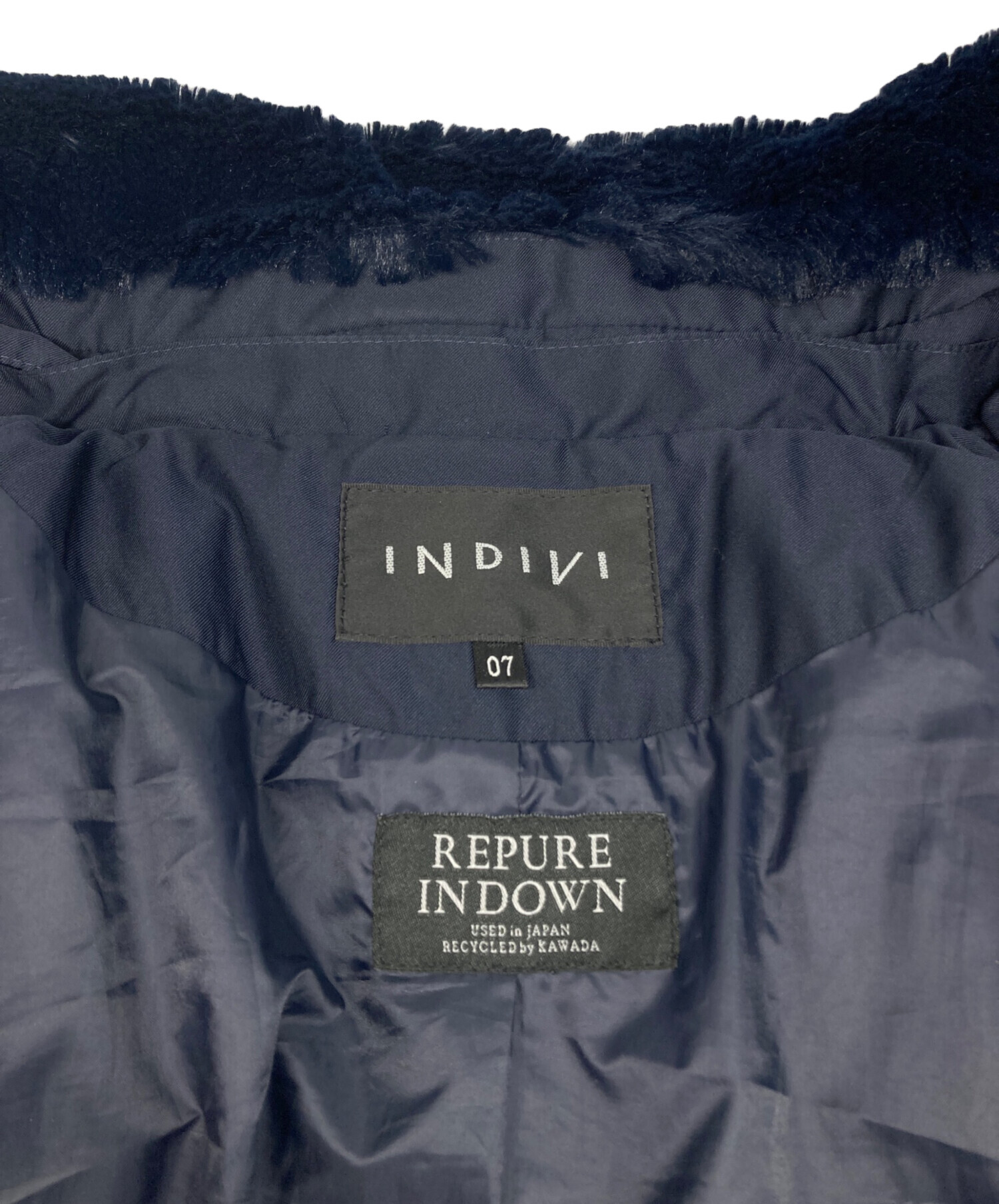 中古・古着通販】INDIVI (インディヴィ) リサイクル ダウン コート 