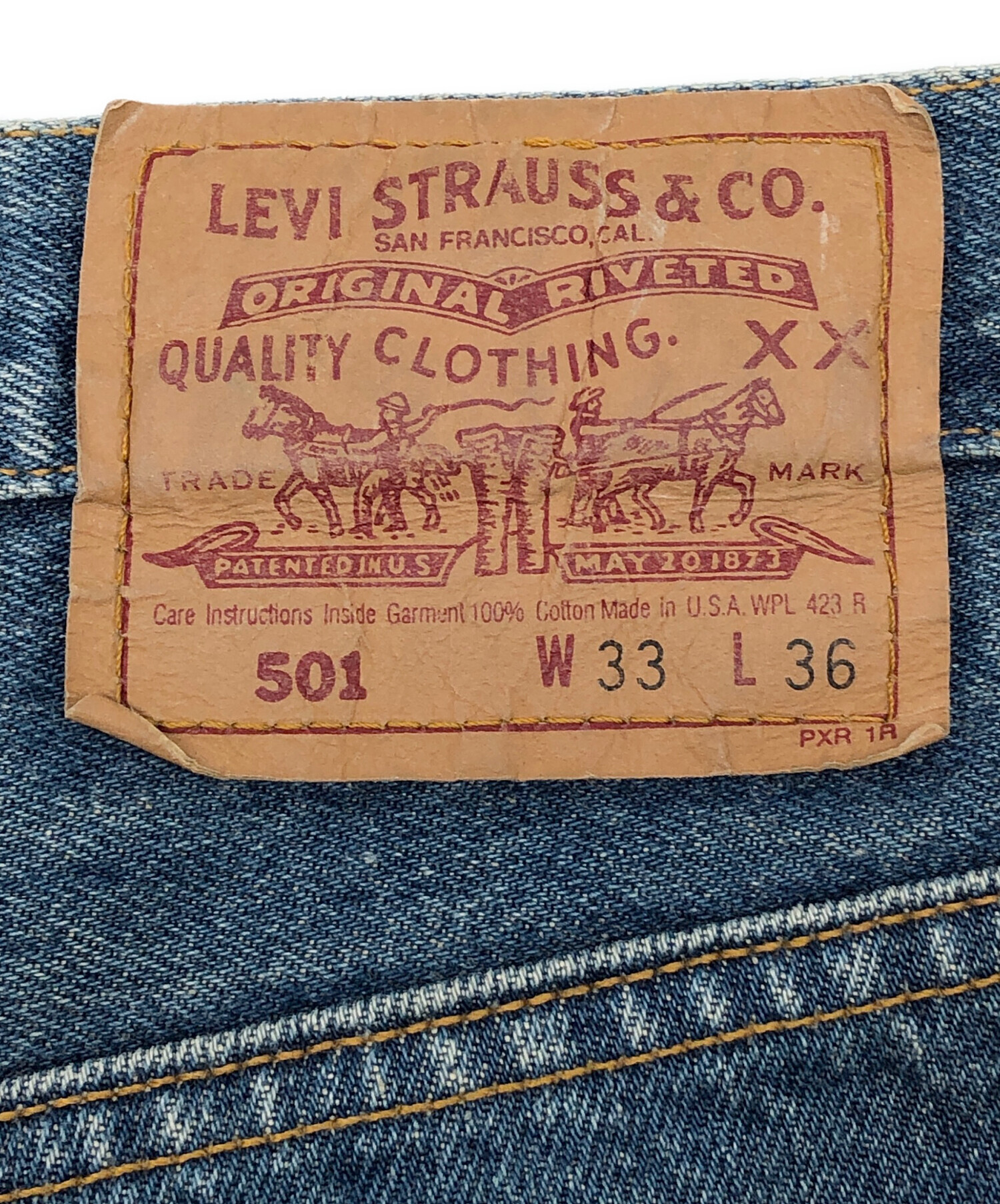 中古・古着通販】LEVI'S (リーバイス) 80s 501XXデニムパンツ ボタン裏