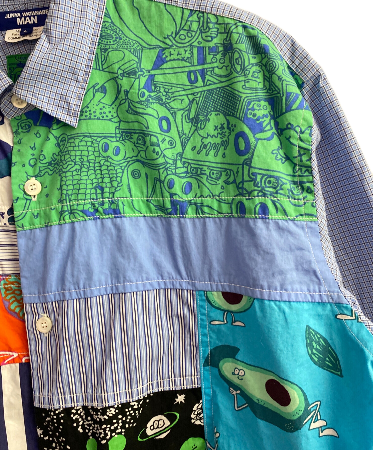 JUNYA WATANABE MAN カジュアルシャツ S 緑 【古着】【中古】【送料無料】 中古・古着通販】JUNYA WATANABE MAN (ジュンヤワタナベマン) LOUSY