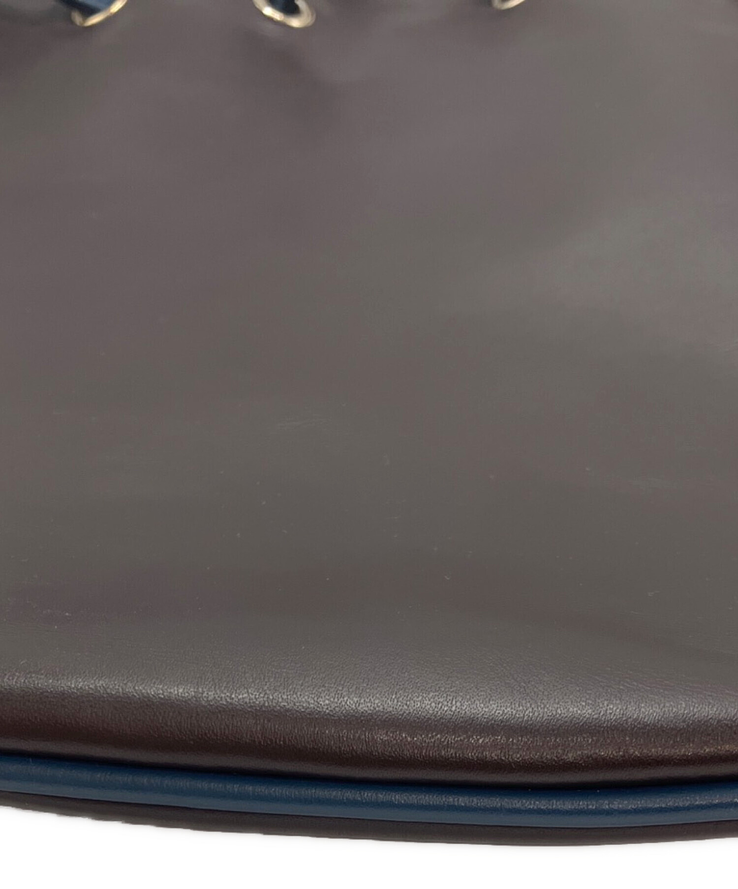 中古・古着通販】Cisei (シセイ) 巾着型レザーバッグ ダークブラウン